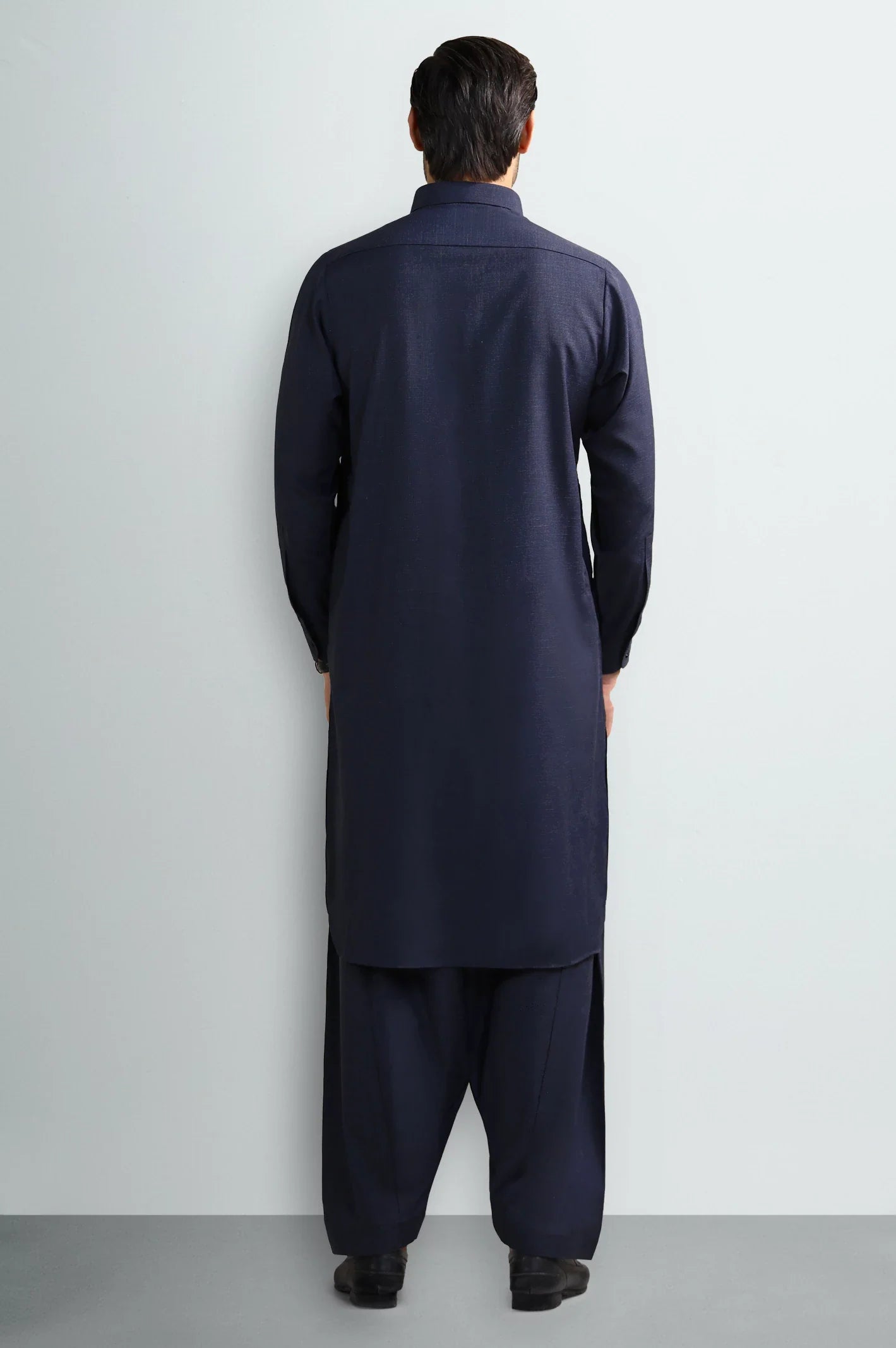 Dark Blue Wash & Wear Shalwar Kameez