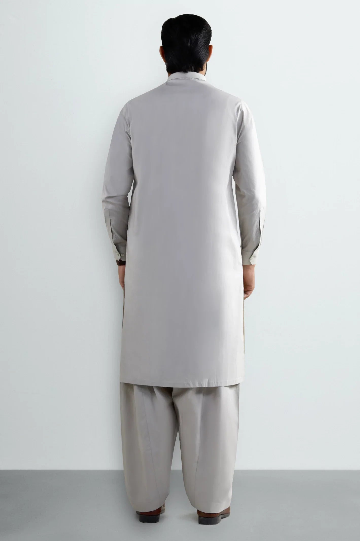 Beige Cotton Shalwar Kameez