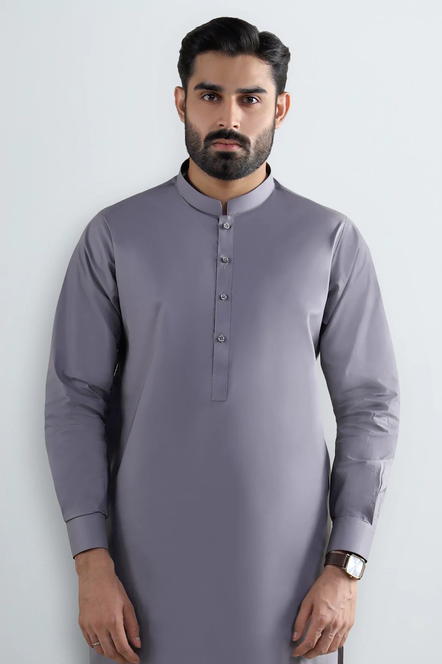 Grey Cotton Shalwar Kameez
