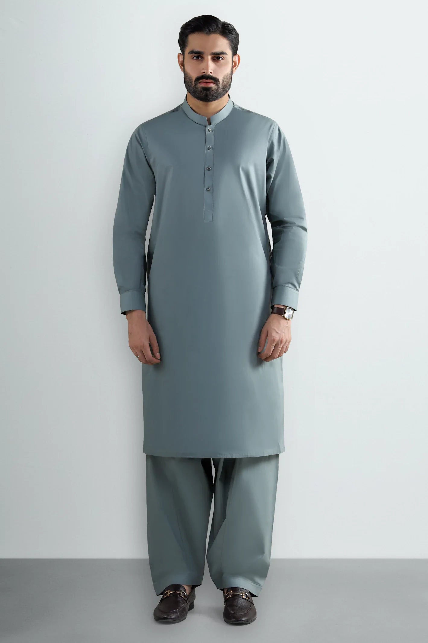 Green Cotton Shalwar Kameez