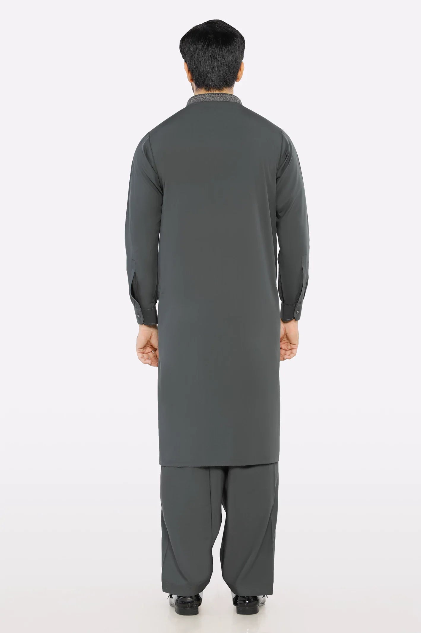 Dark Grey Wash & Wear Shalwar Kameez