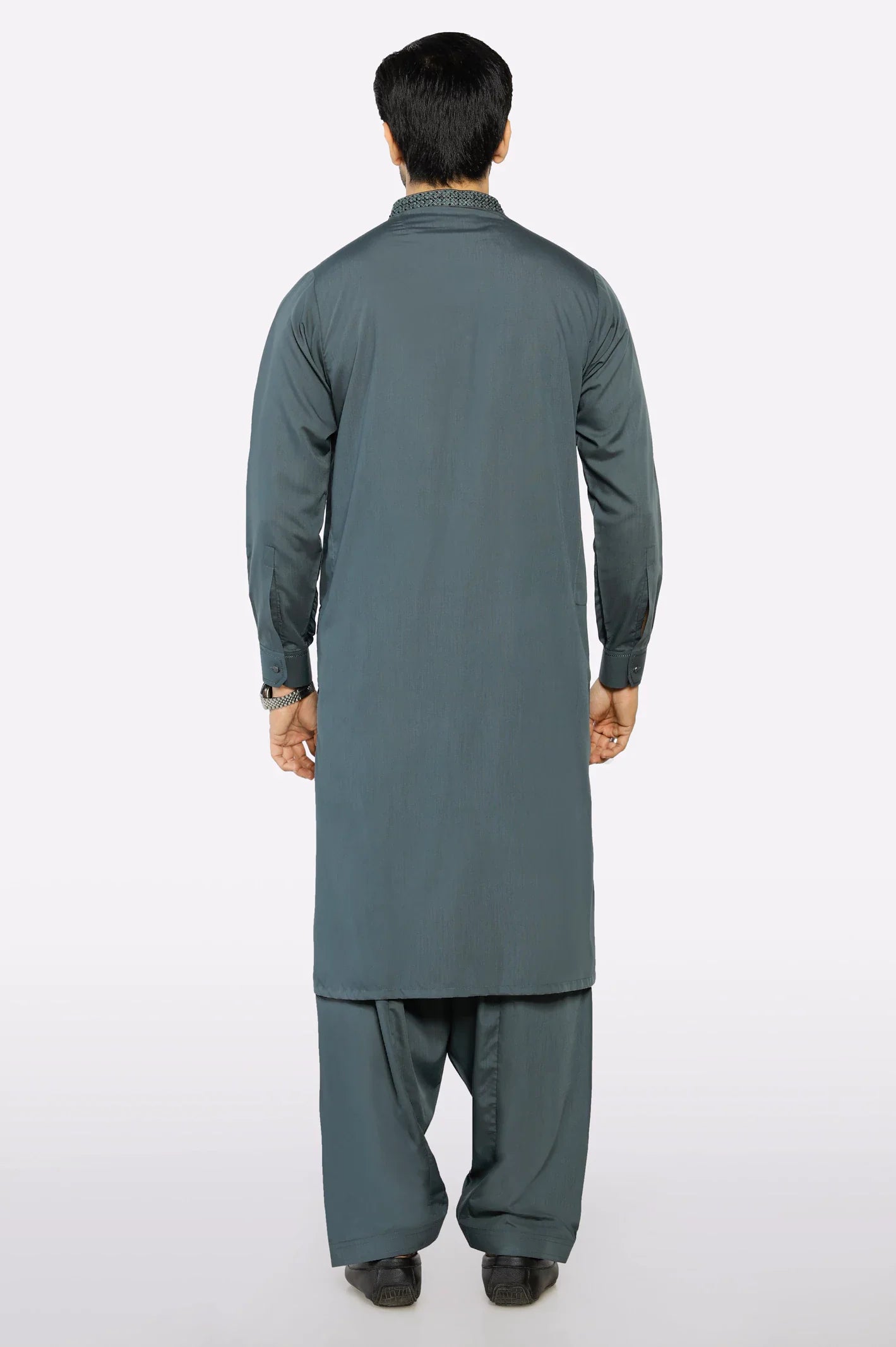 Dark Grey Wash & Wear Shalwar Kameez