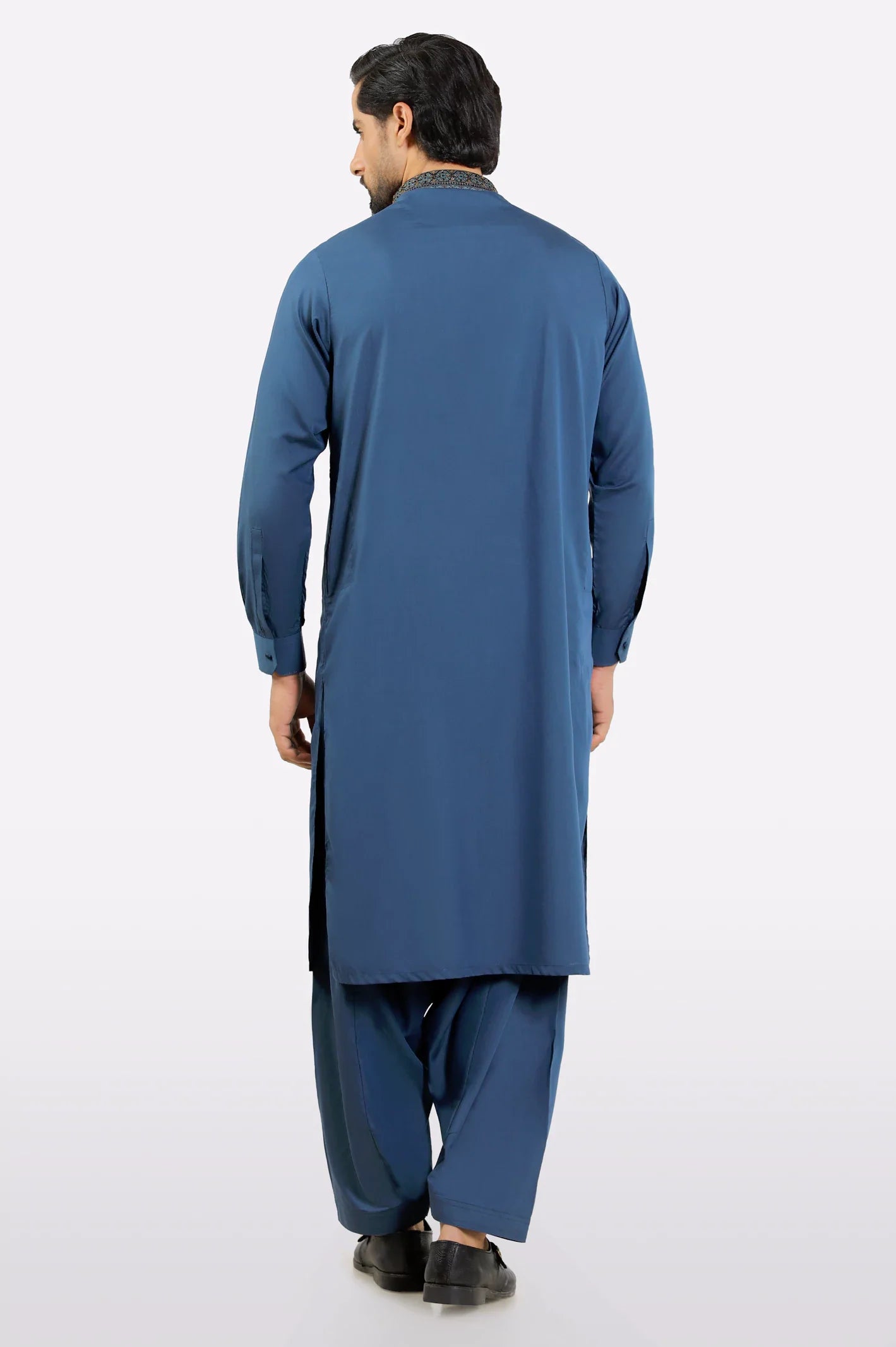 Dark Blue Wash & Wear Shalwar Kameez