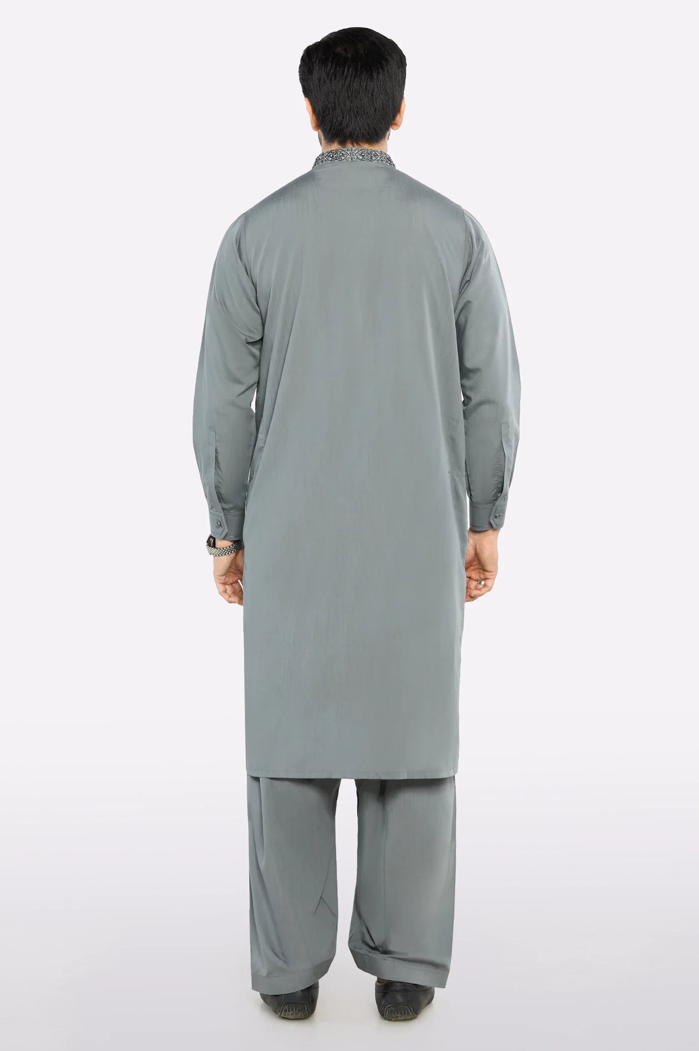 Light Grey Wash & Wear Shalwar Kameez