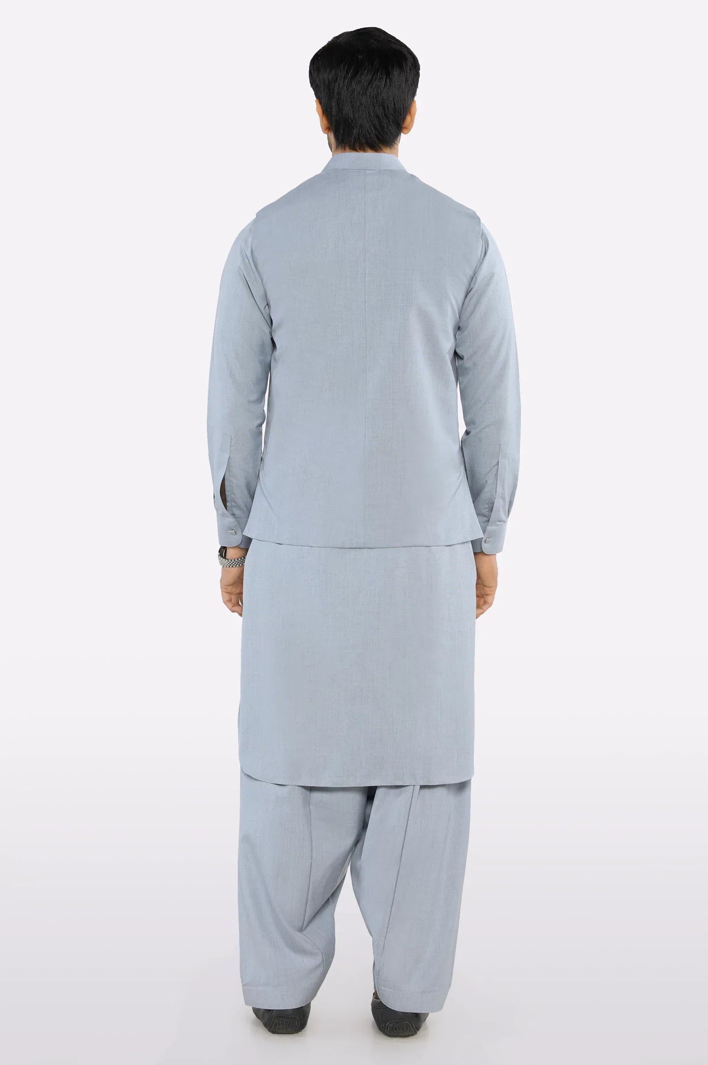 Grey Shalwar Kameez with Waistcoat