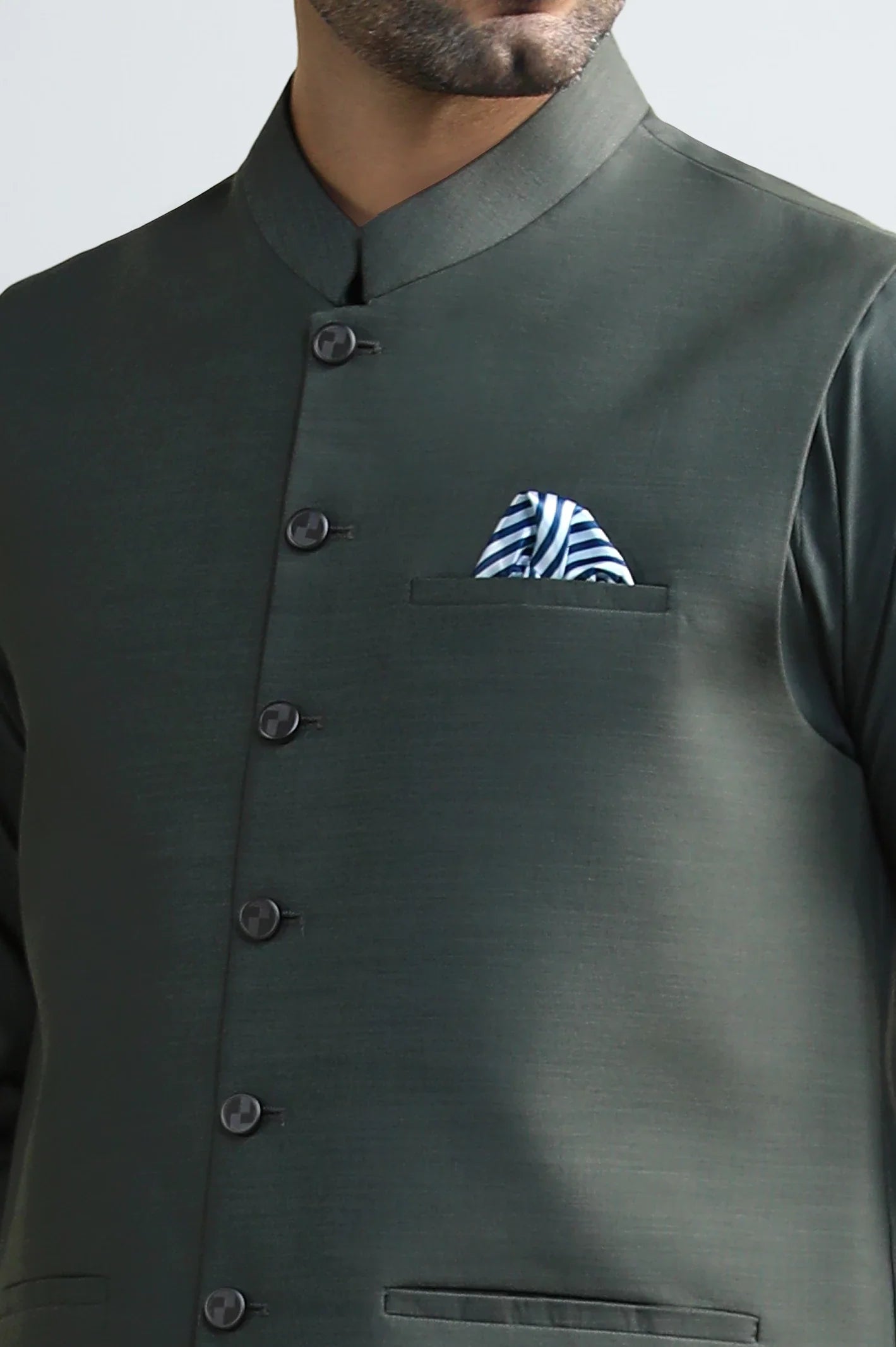 Dark Grey Shalwar Kameez with Waistcoat