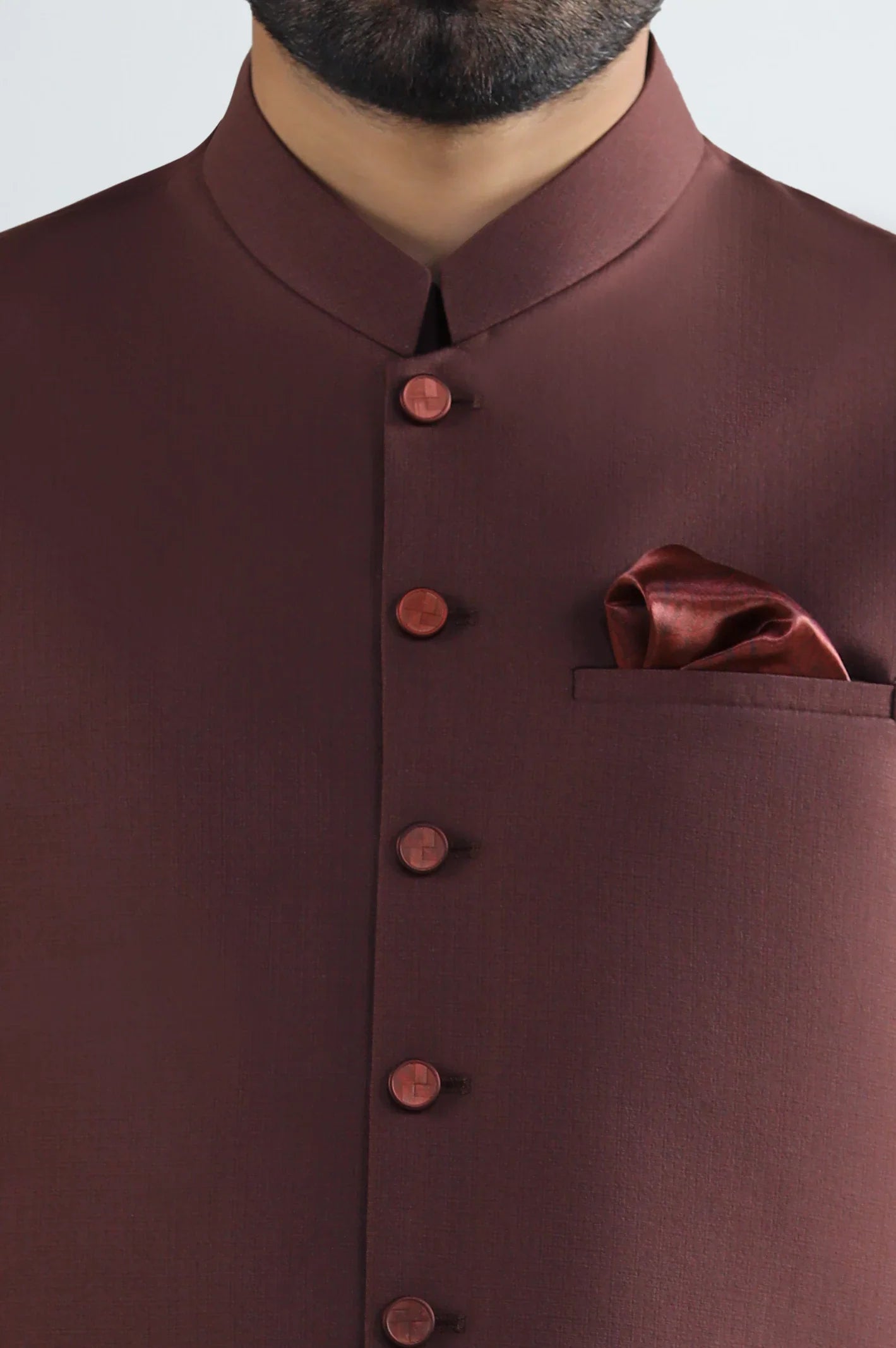 Dark Maroon Shalwar Kameez with Waistcoat