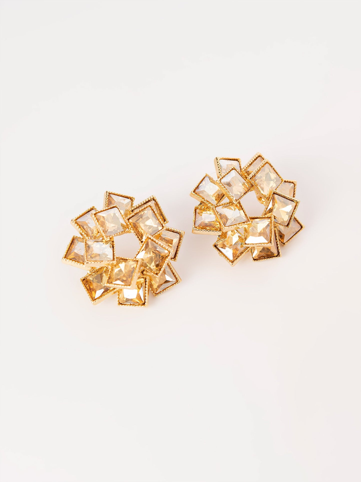Spiral Stoned Earrings
