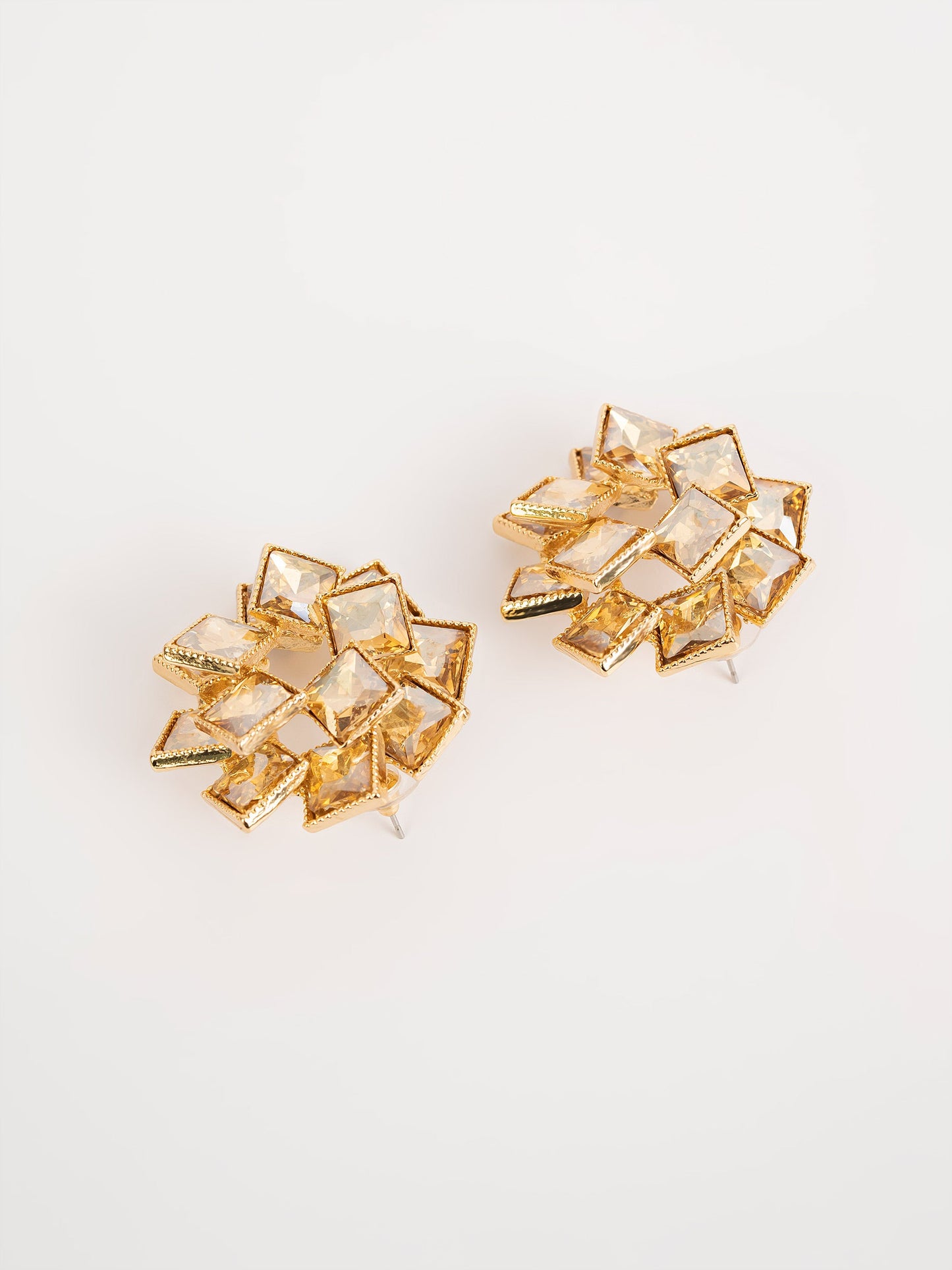 Spiral Stoned Earrings