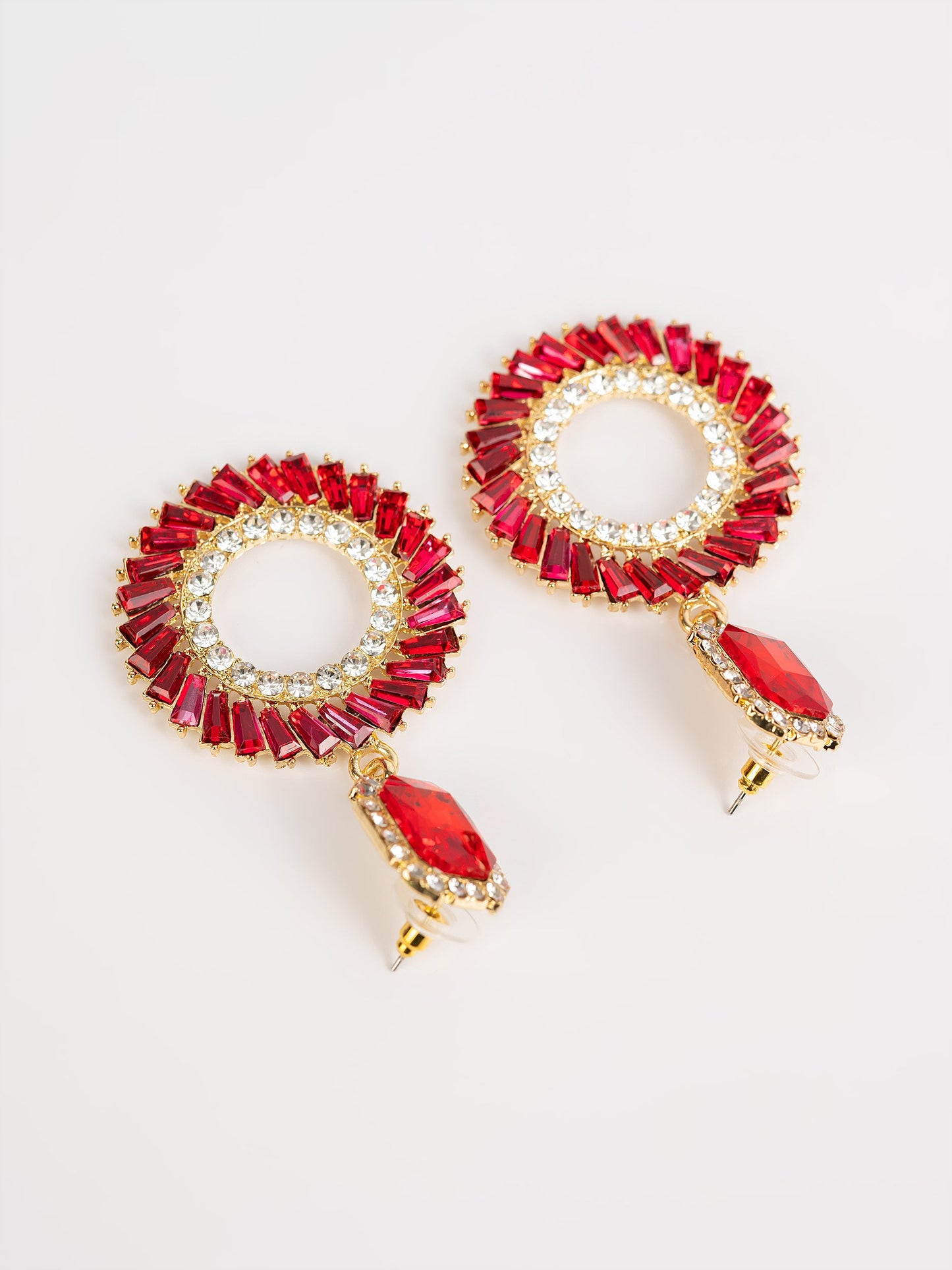 Rhinestone Embellished Earrings