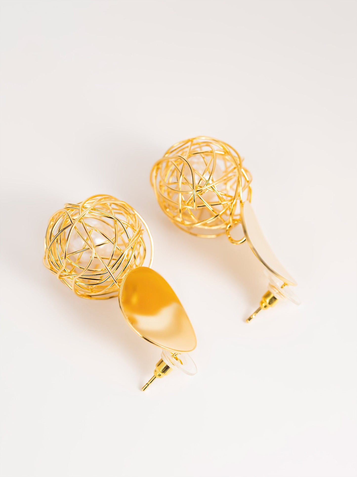 Caged Pearl Earrings