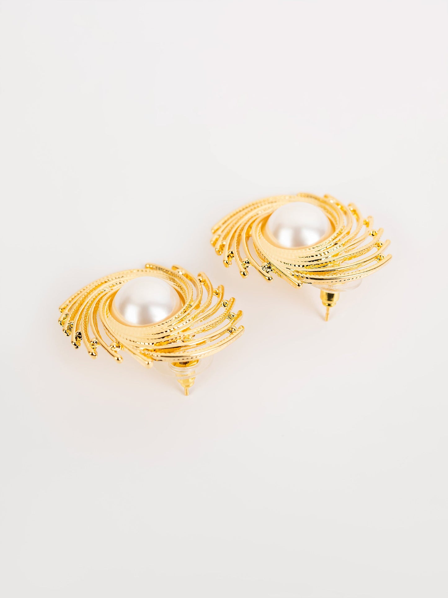 Spiral Pearl Earrings