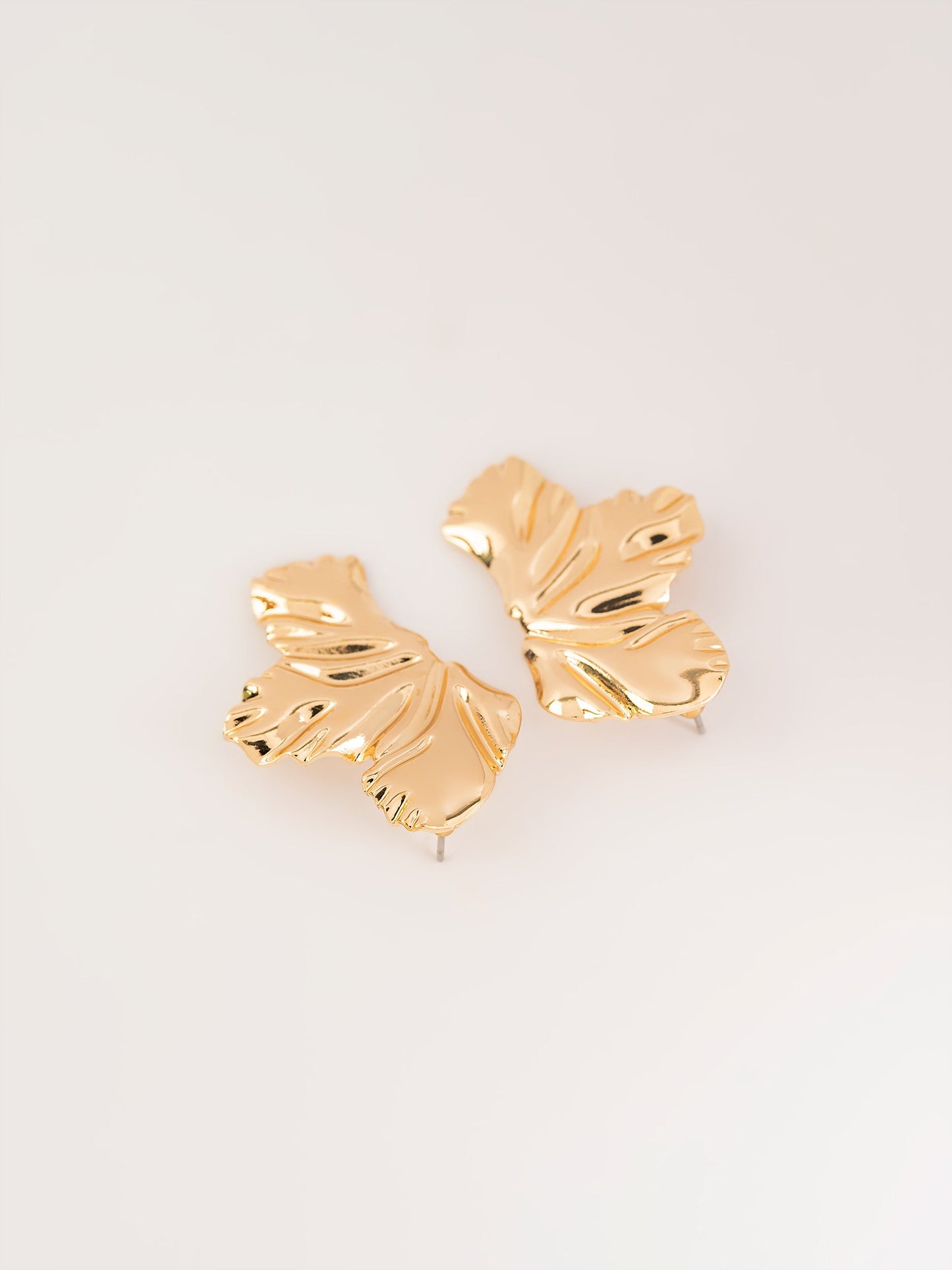 Hammered Flower Earrings