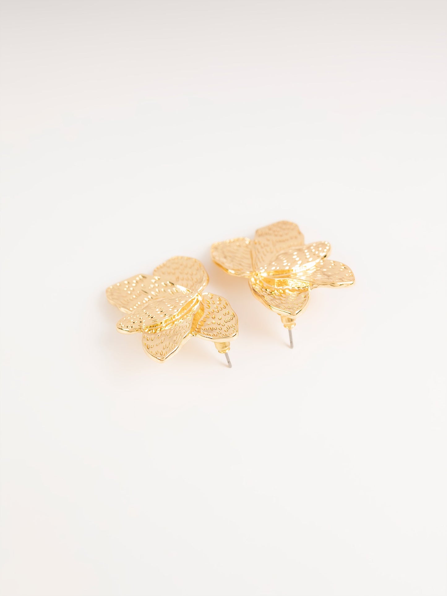Hammered Flower Earrings