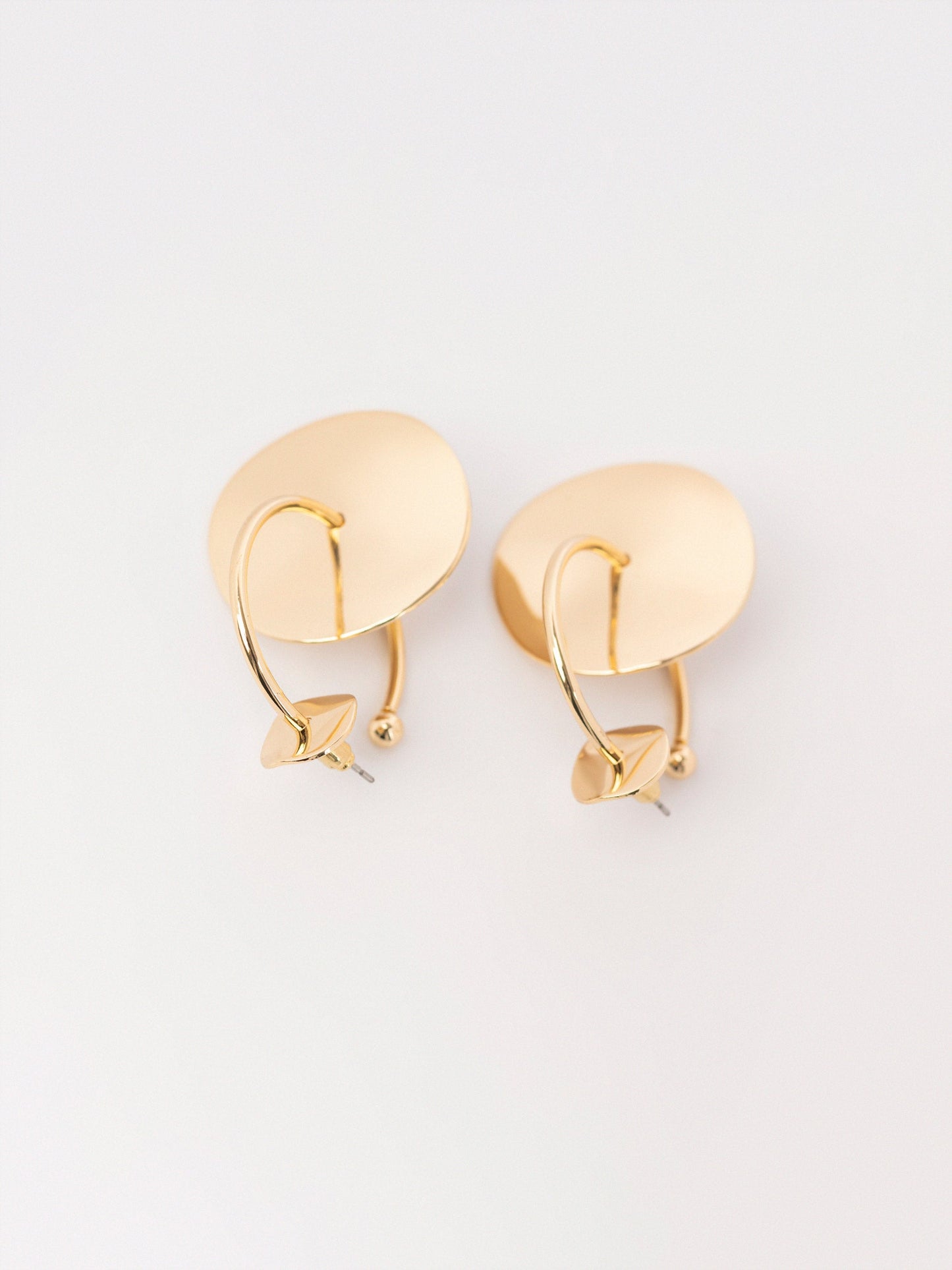 Hoop Disc Earrings