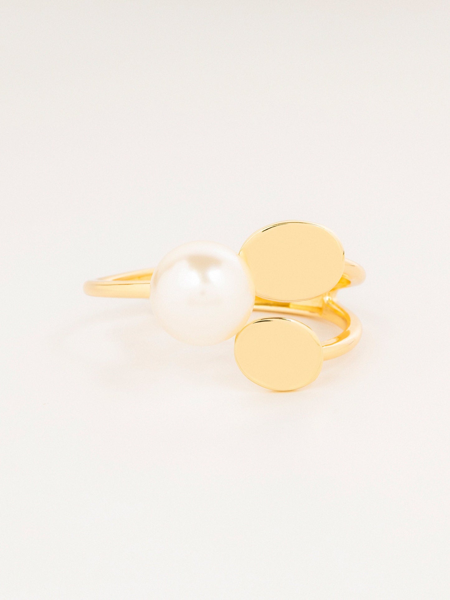 Pearl Oval Cuff Bracelet
