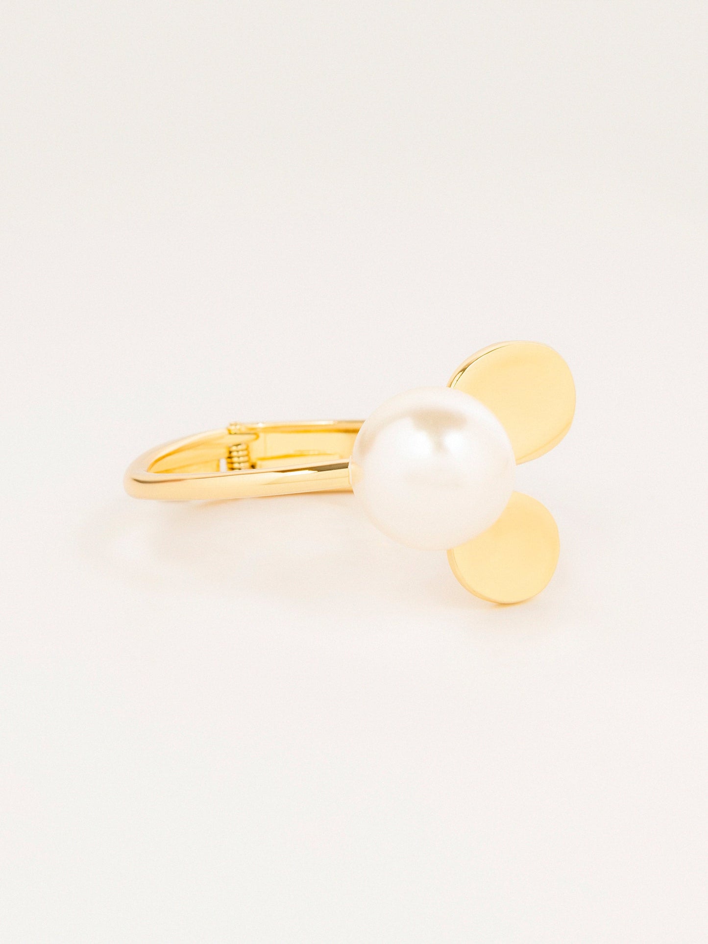 Pearl Oval Cuff Bracelet