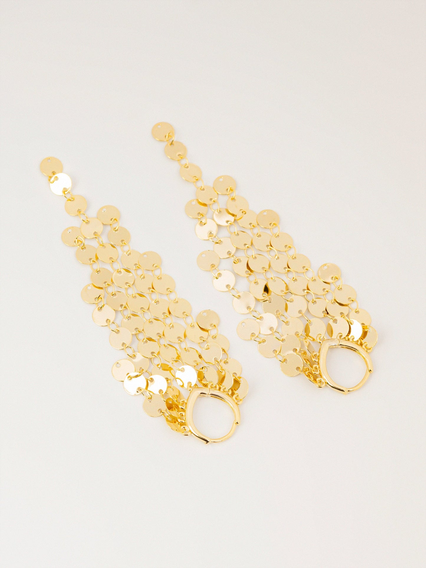 Disc Fringe Earrings