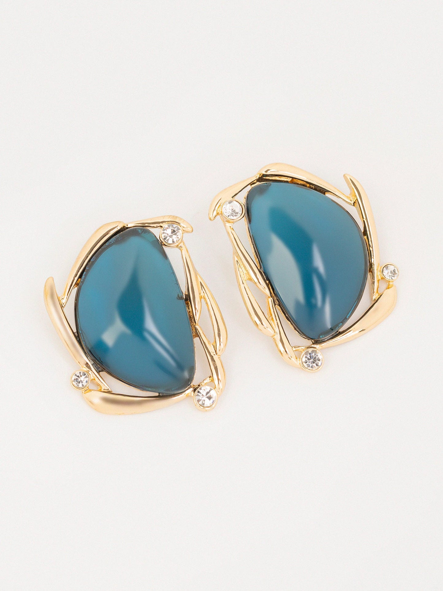 Stone Frame Earrings