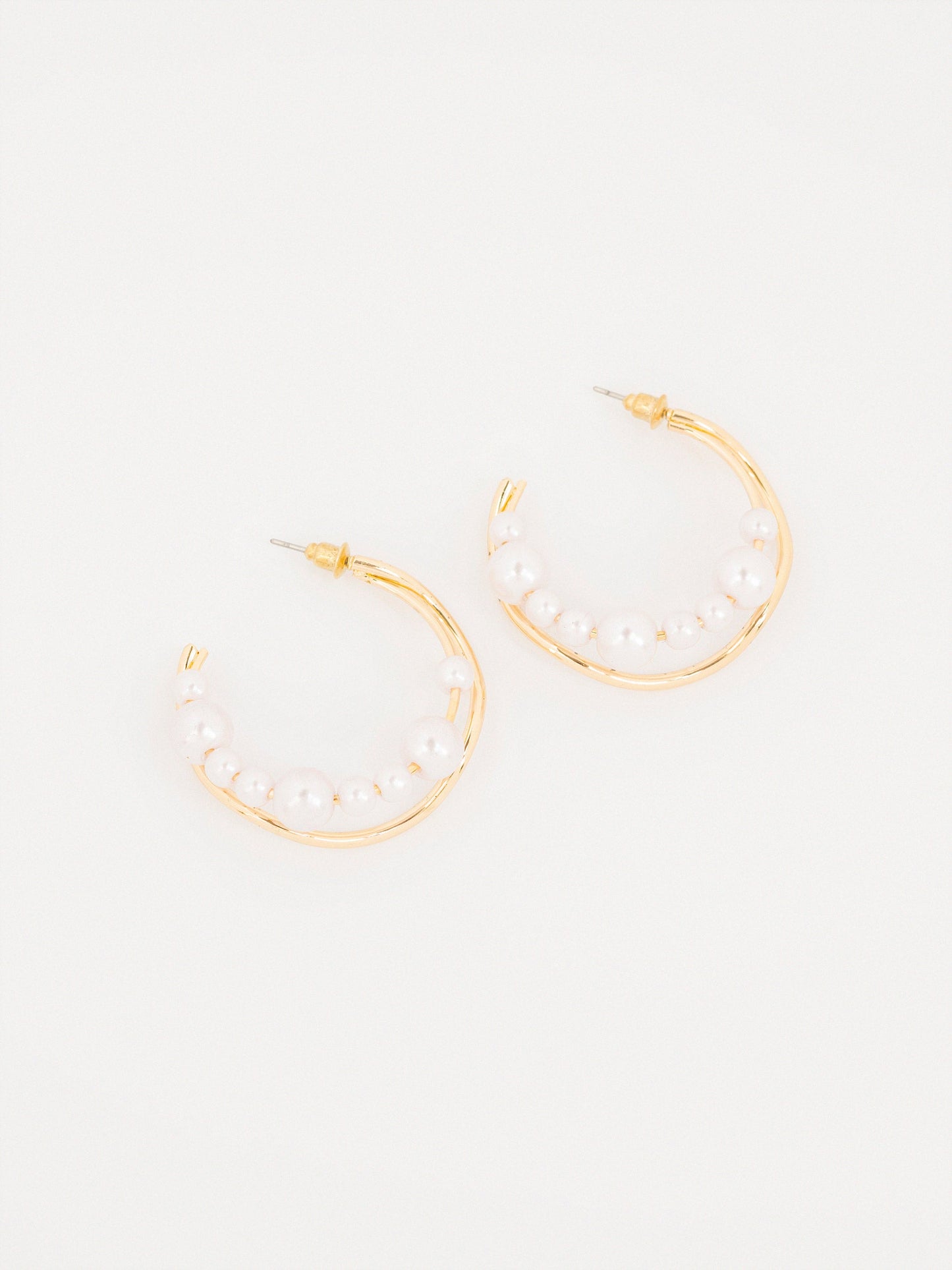 Pearl Hoop Earrings