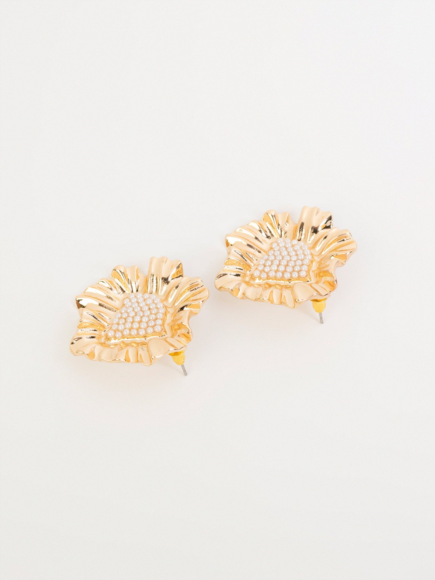 Textured Floral Earrings