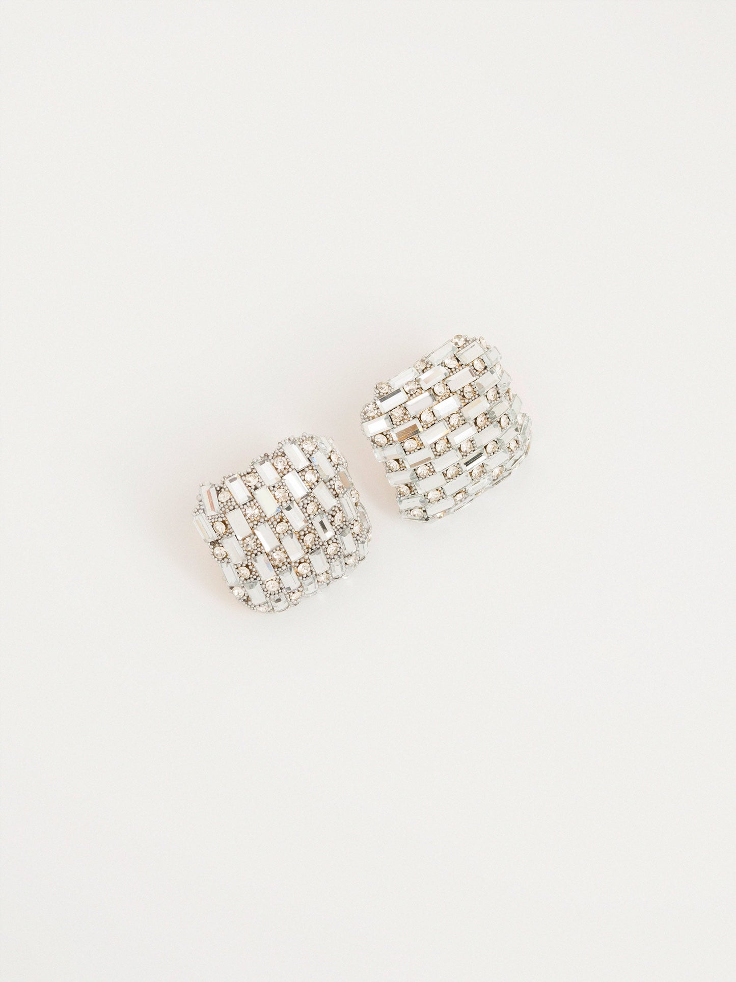 Embellished Squre Stud Earrings