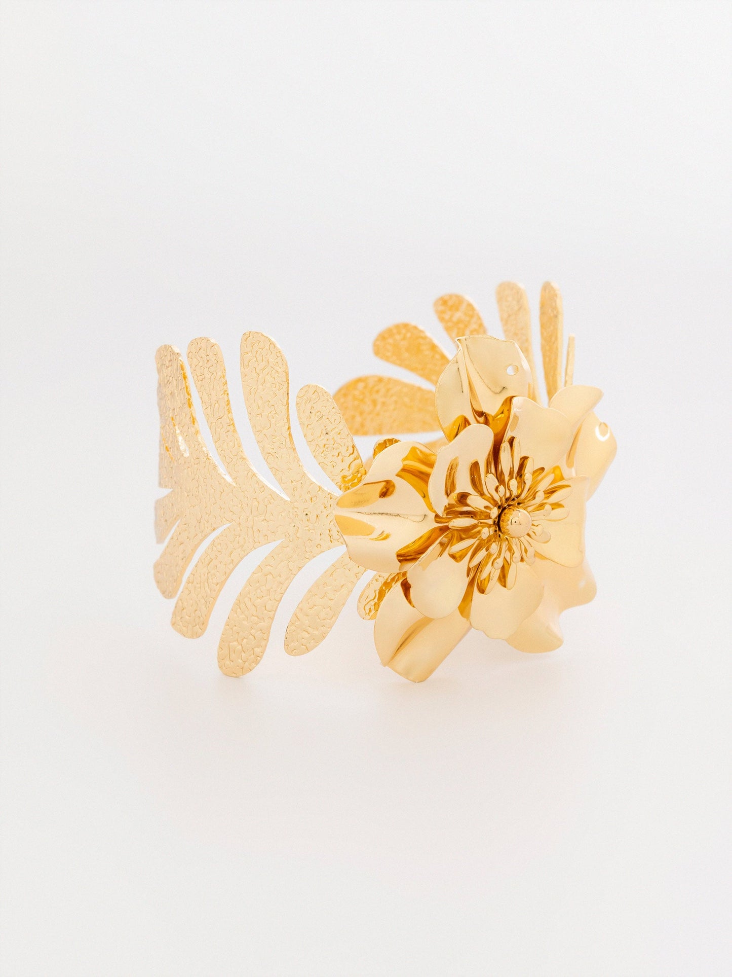Floral Wide Cuff Bracelet