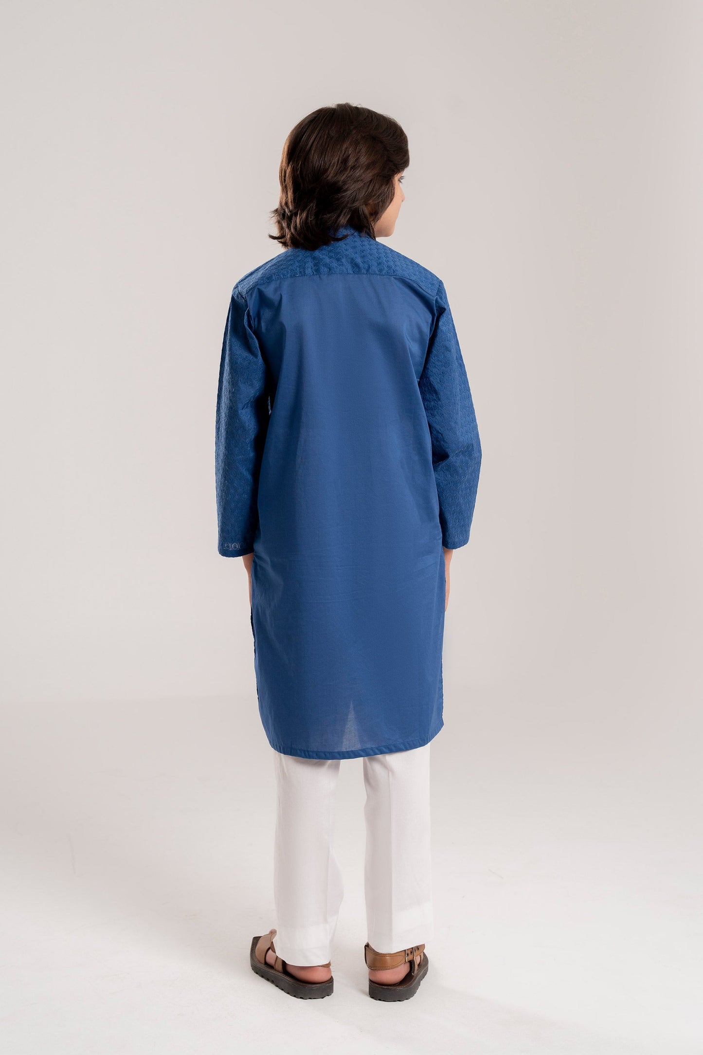 Navy Embroidery Kurta (KZ-525)