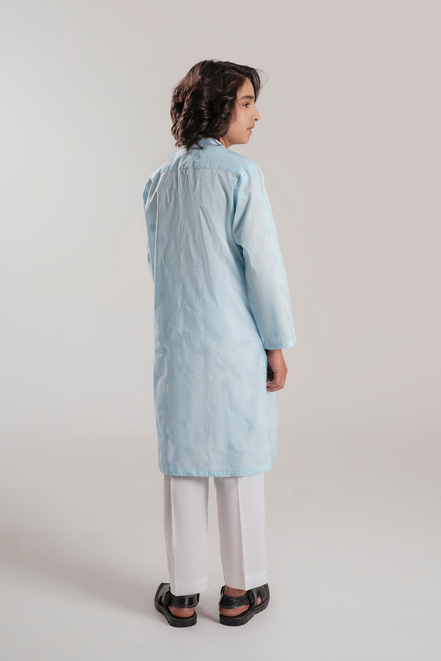 Sky Blue Embroidery Kurta (KZ-527)