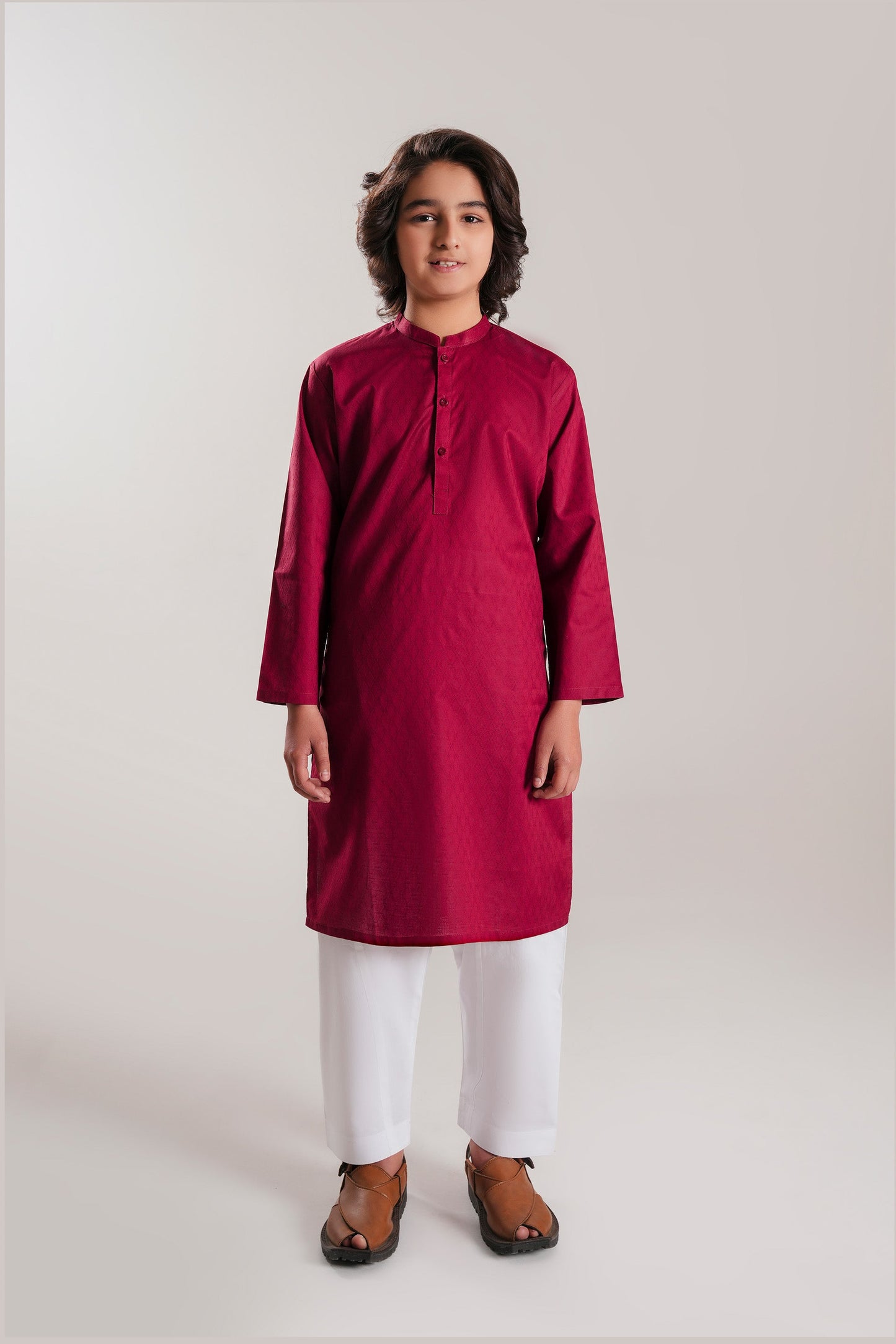 Maroon Embroidery Kurta (KZ-528)