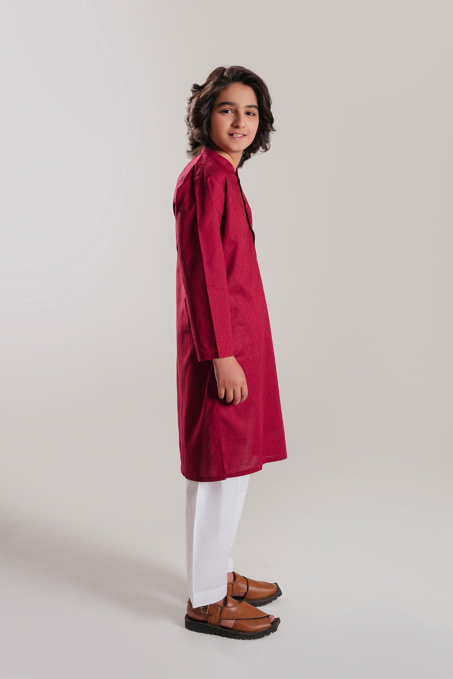 Maroon Embroidery Kurta (KZ-528)