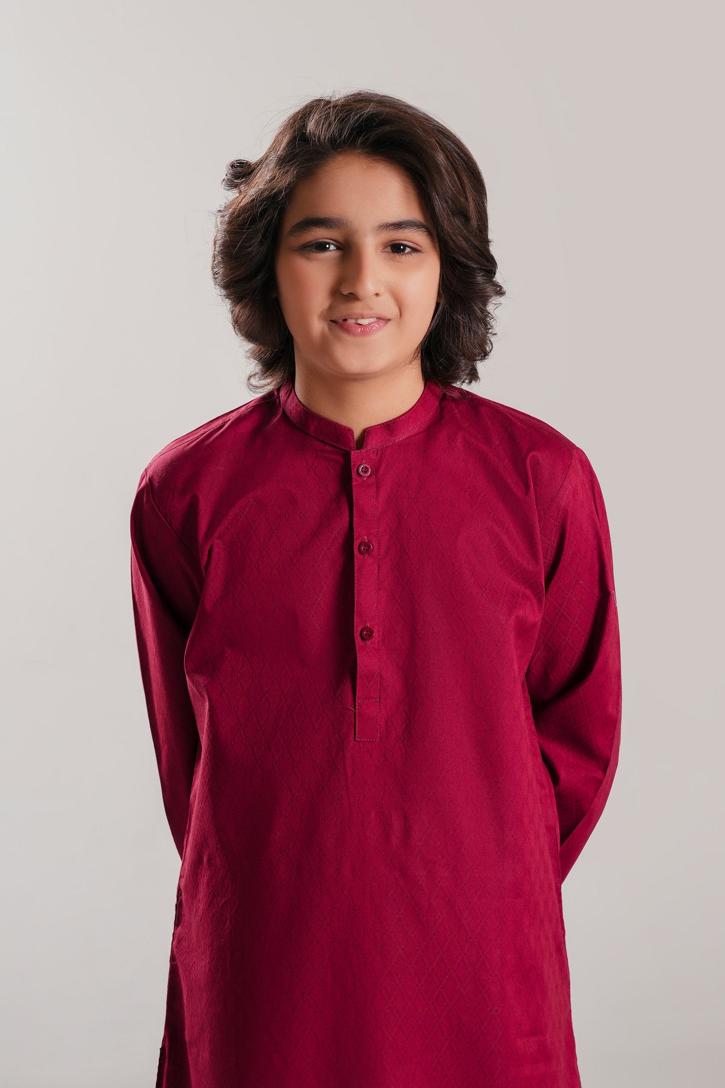 Maroon Embroidery Kurta (KZ-528)