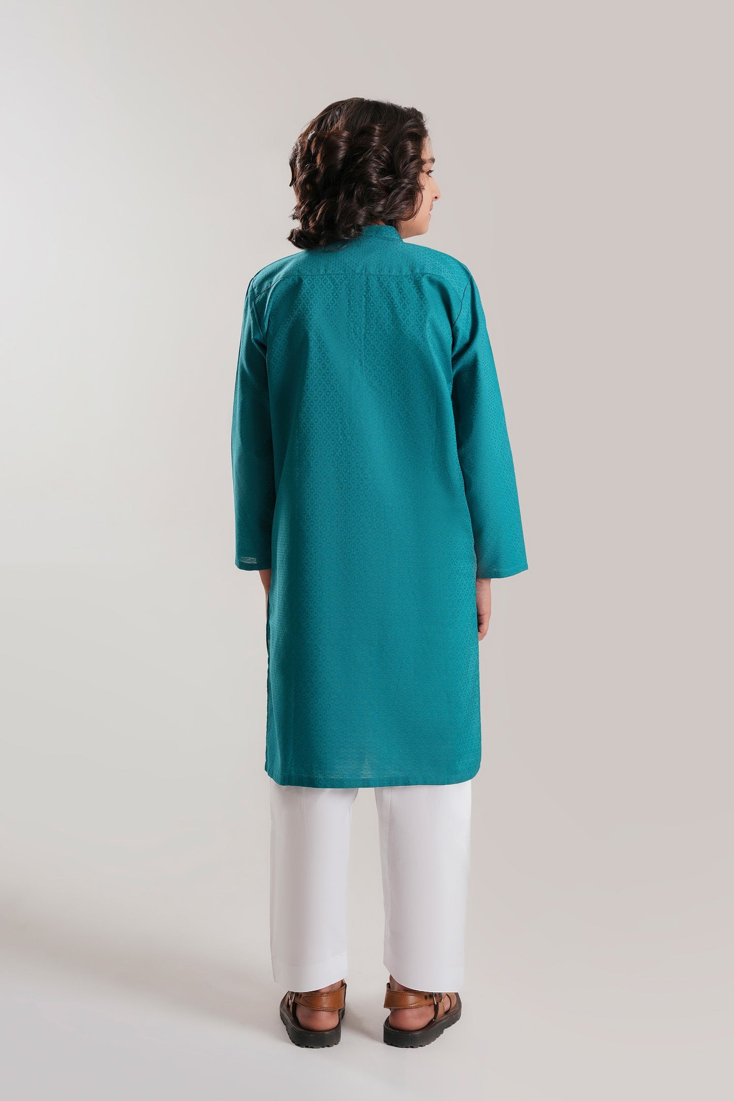 Teal Embroidery Kurta (KZ-530)