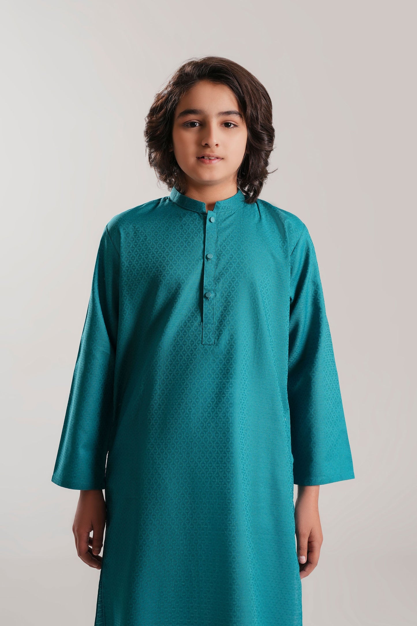 Teal Embroidery Kurta (KZ-530)