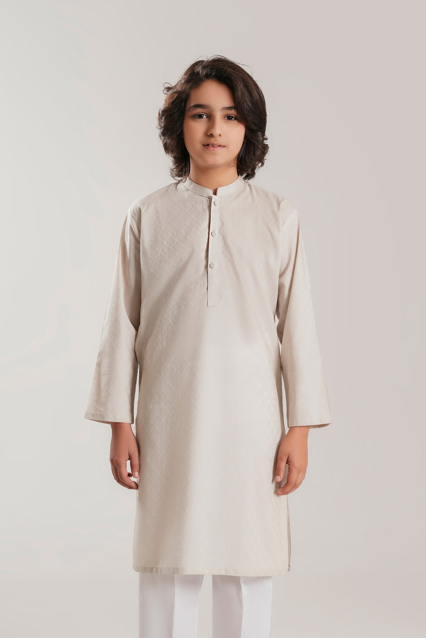 Beige Embroidery Kurta (KZ-531)