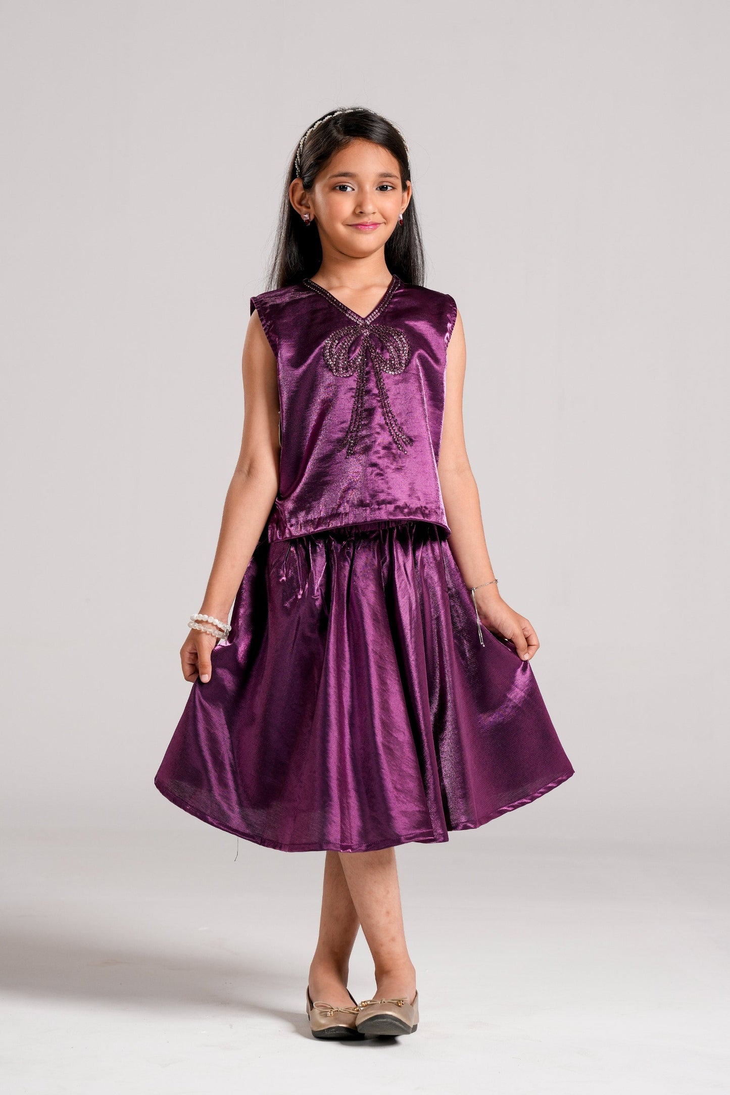 Embellished Top & Skirt (MMB-S63)