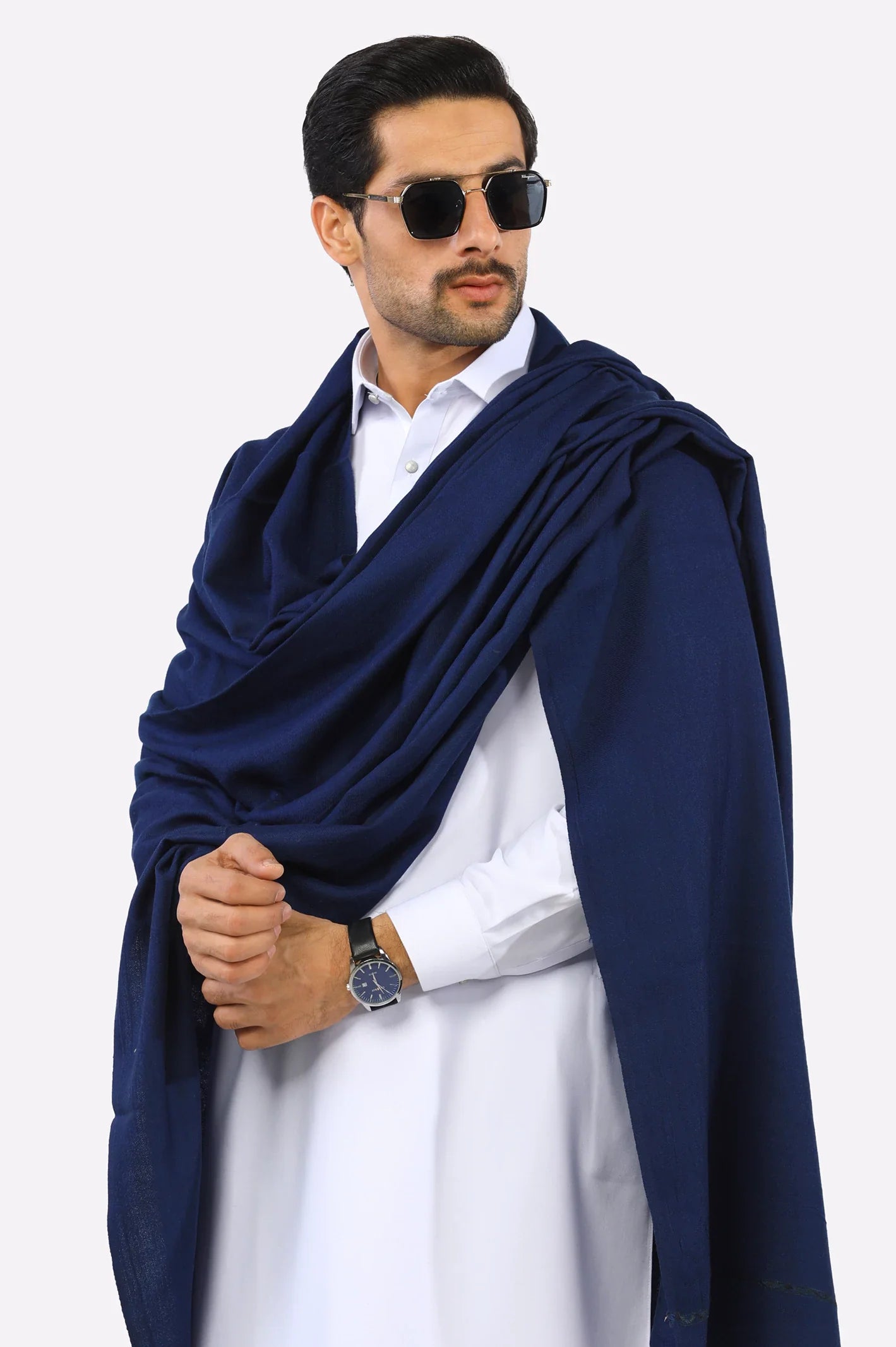 Blue Men's Shawl