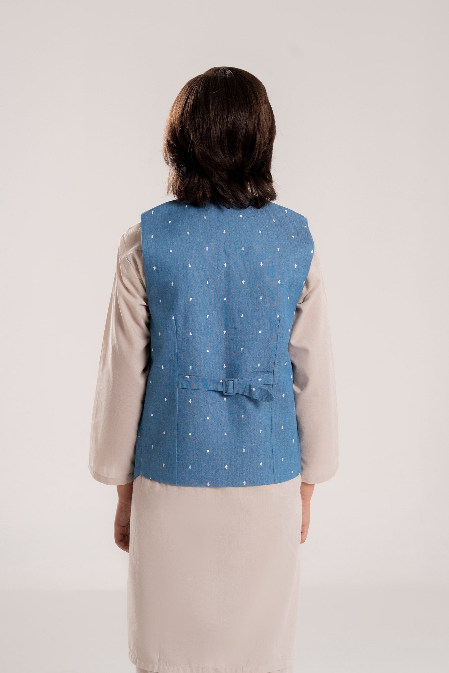 Denim Printed Waistcoat (MSBCWC-018)