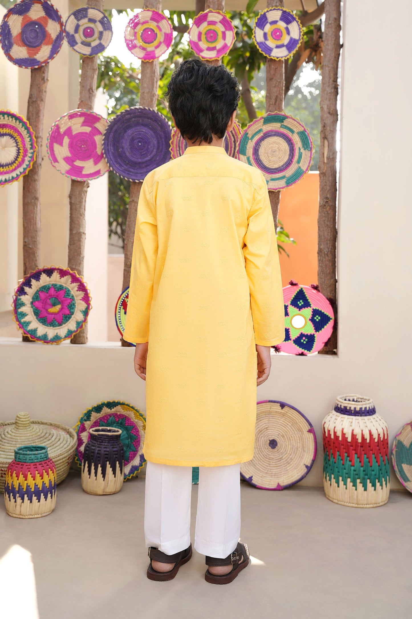 Mustard Embroidery Kurta (KZ-526)