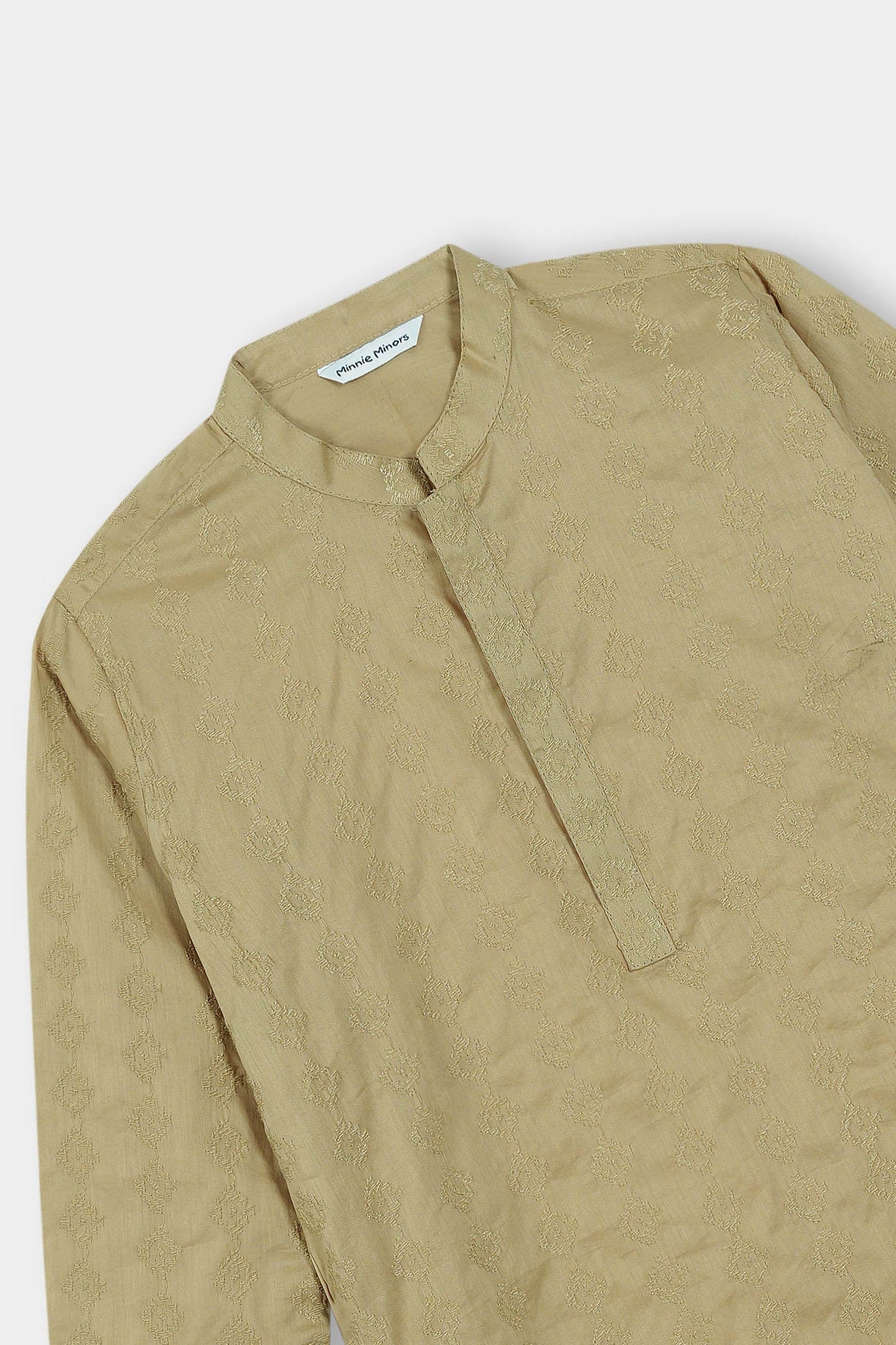 Khaki Embroidery Kurta (MSKZ-034)