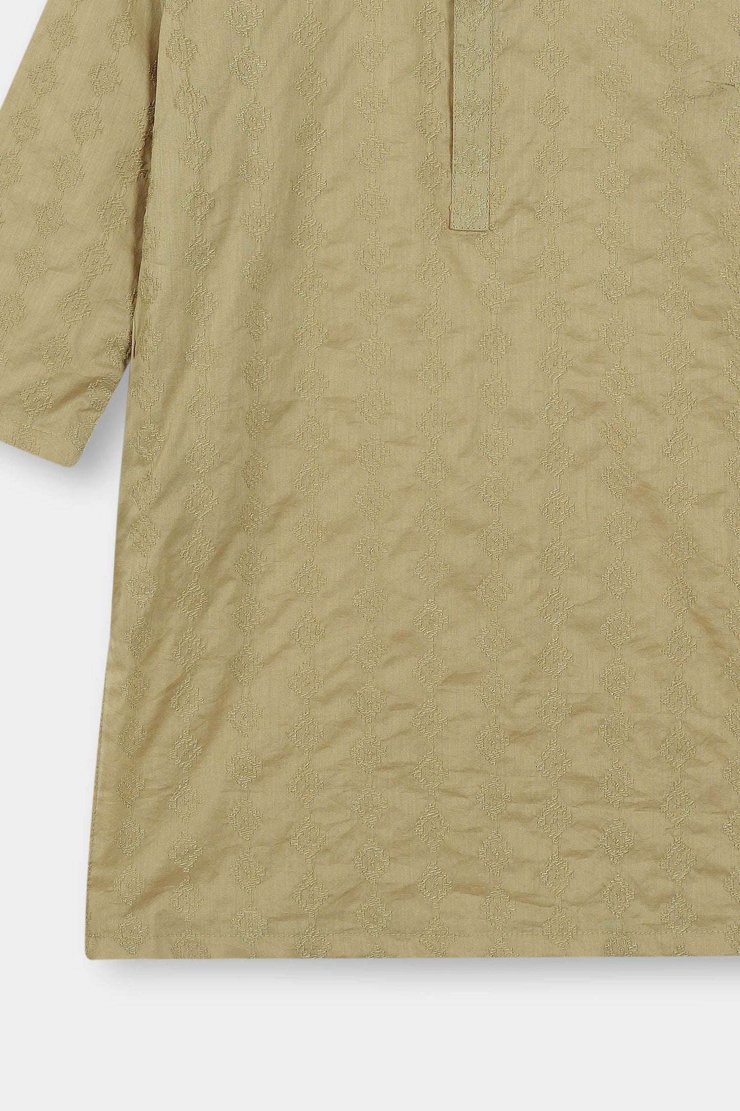 Khaki Embroidery Kurta (MSKZ-034)