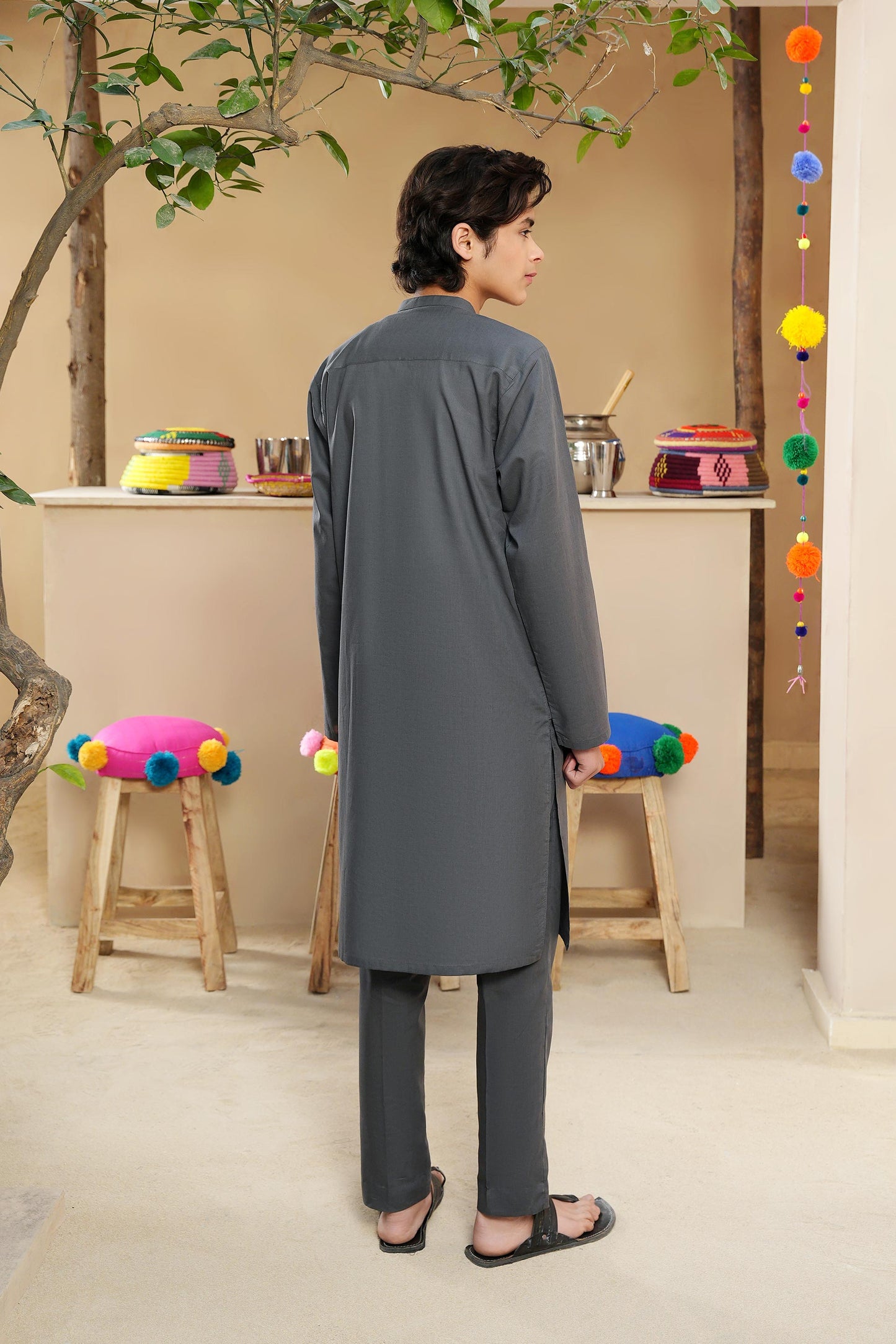 Charcoal Kurta Set (MSKZBS-01)
