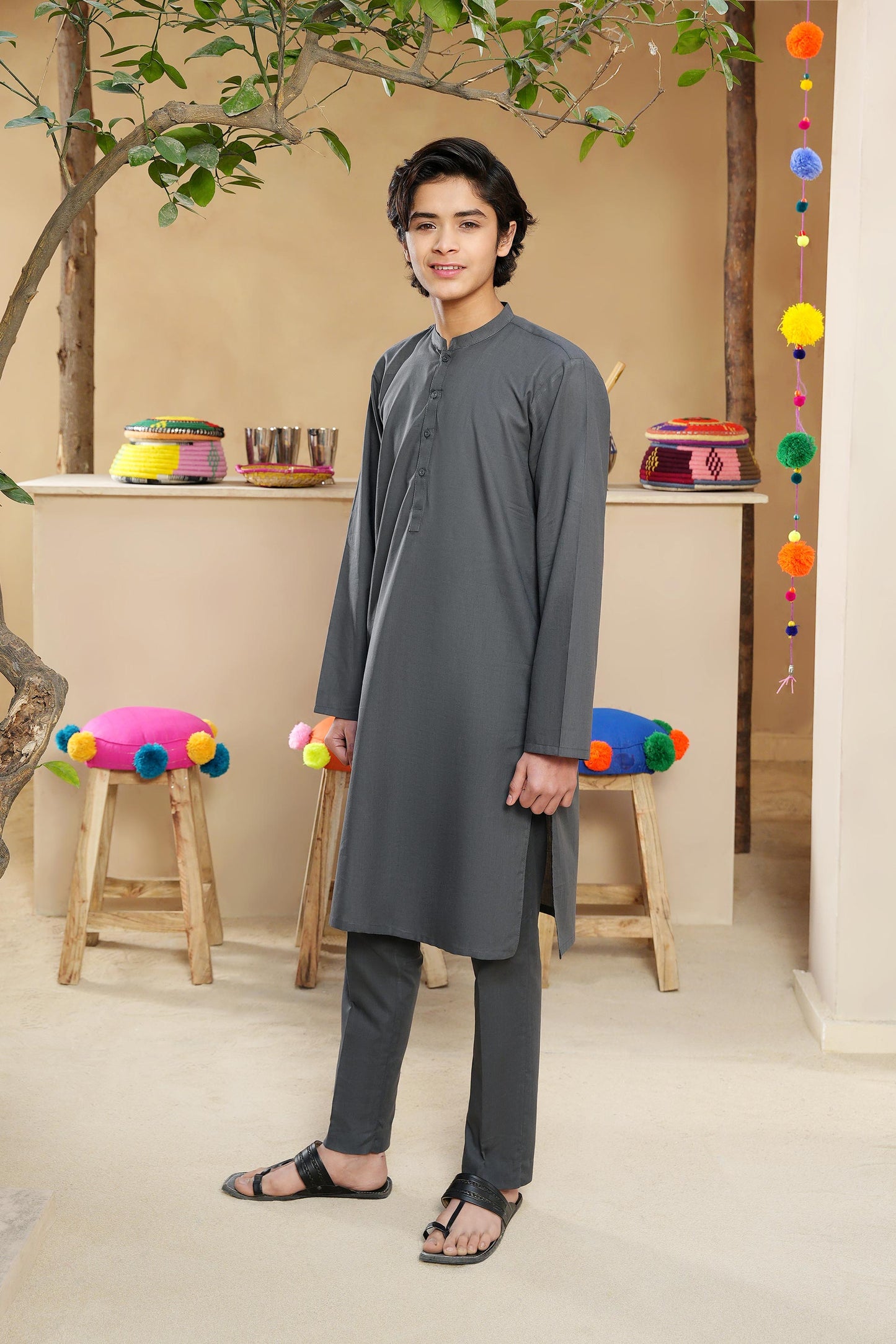 Charcoal Kurta Set (MSKZBS-01)