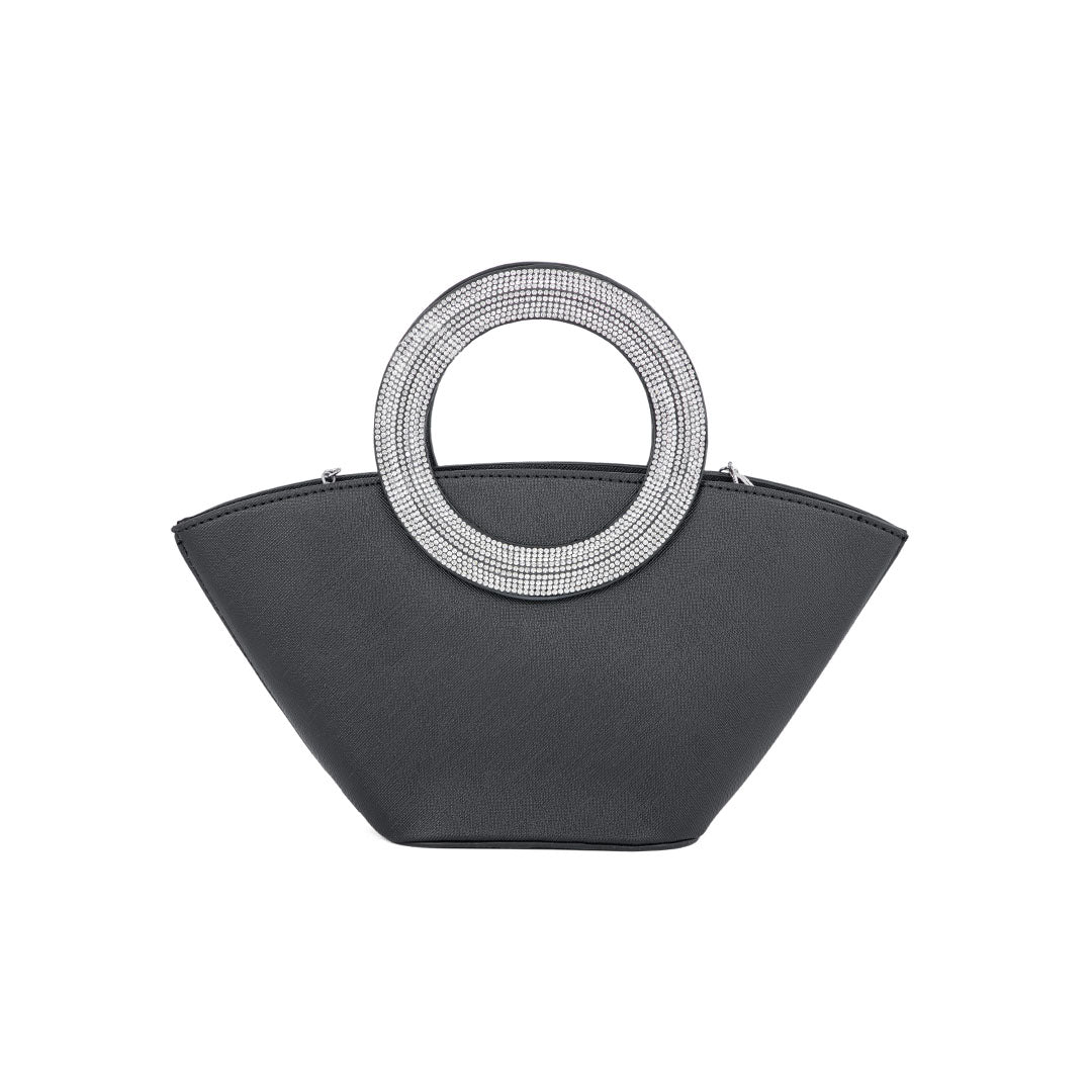 Black Fancy Hand Bag P24324