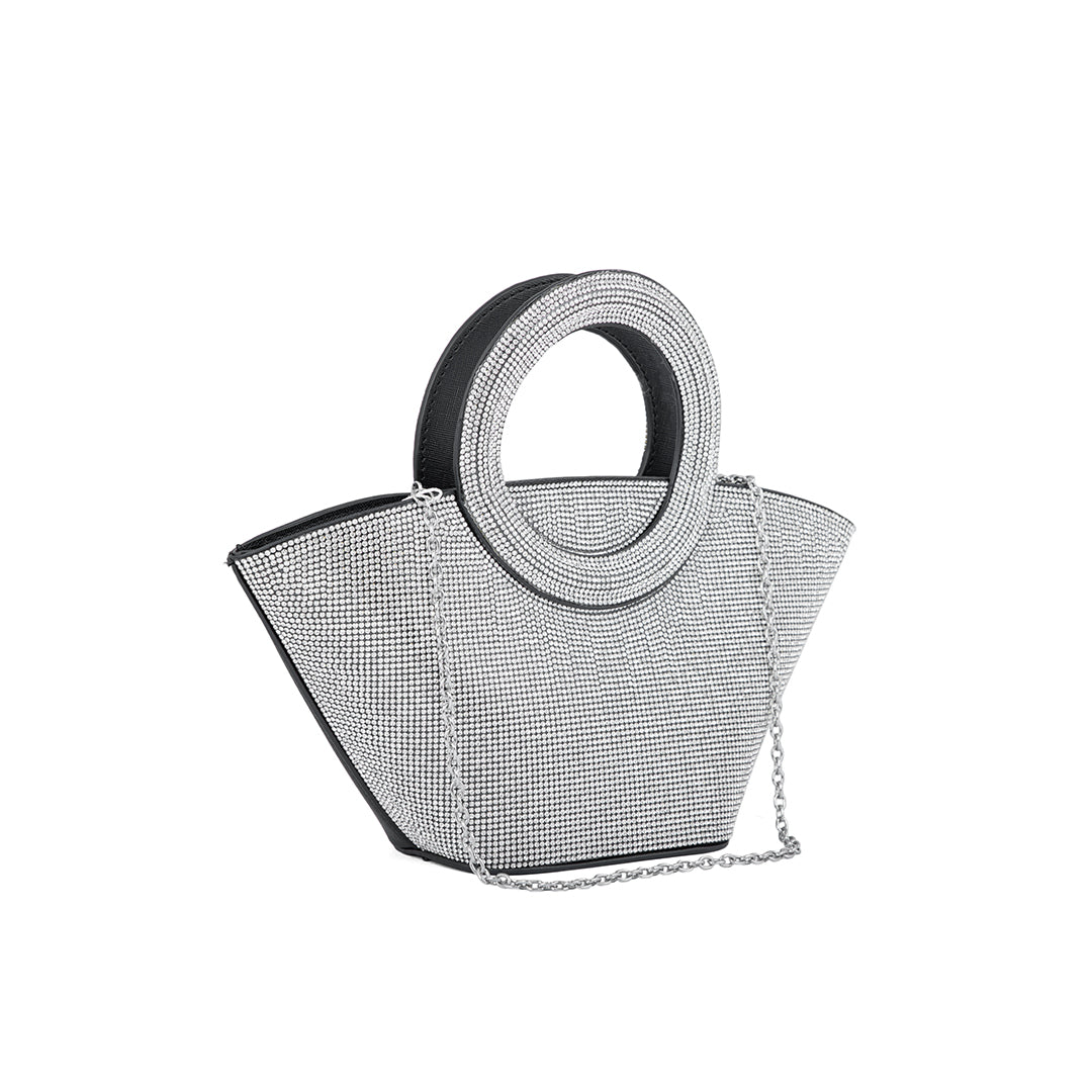 Black Fancy Hand Bag P24324