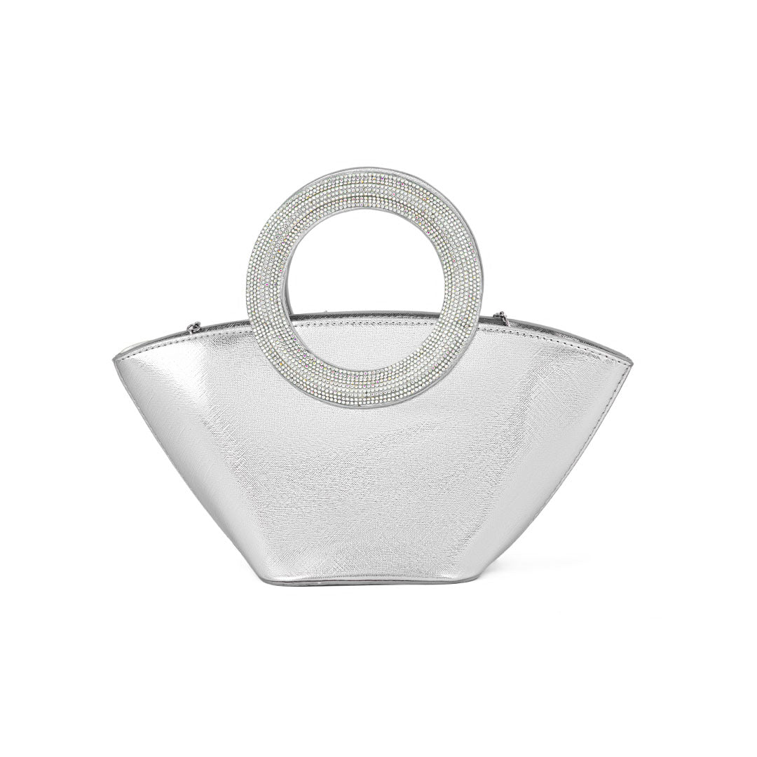 AB Silver Fancy Hand Bag P24324