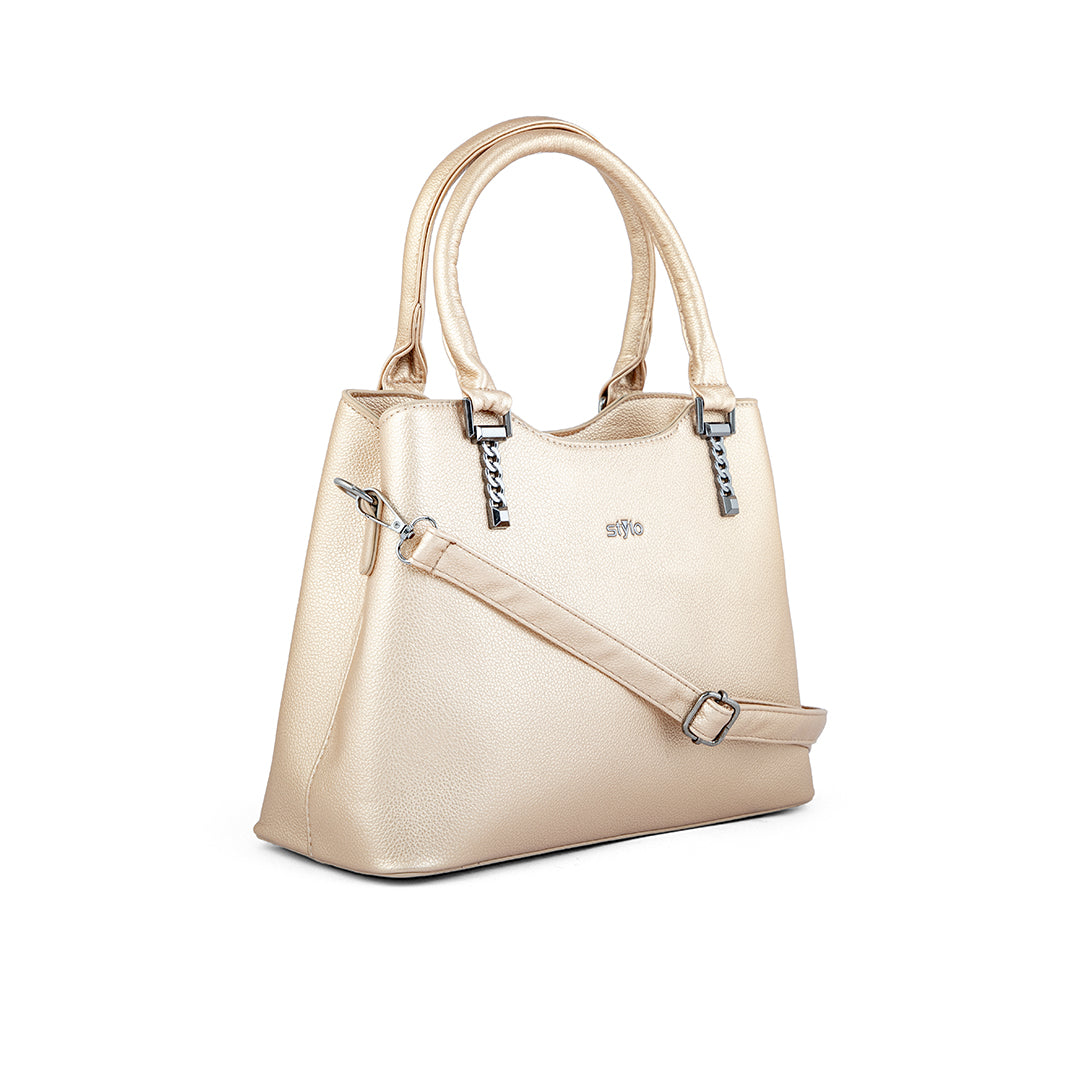 Golden Formal Hand Bag P36239