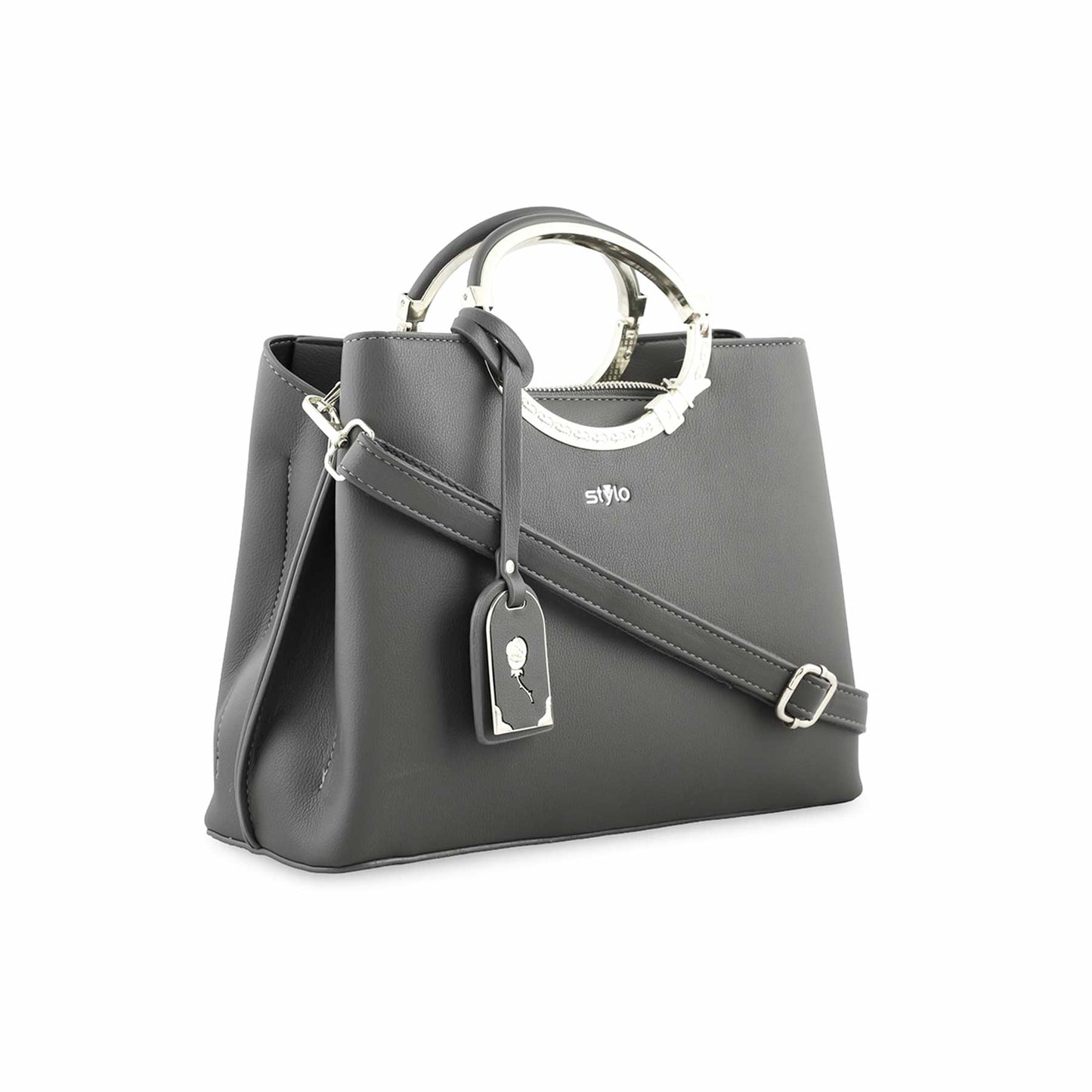 Grey Formal Hand Bag P36255