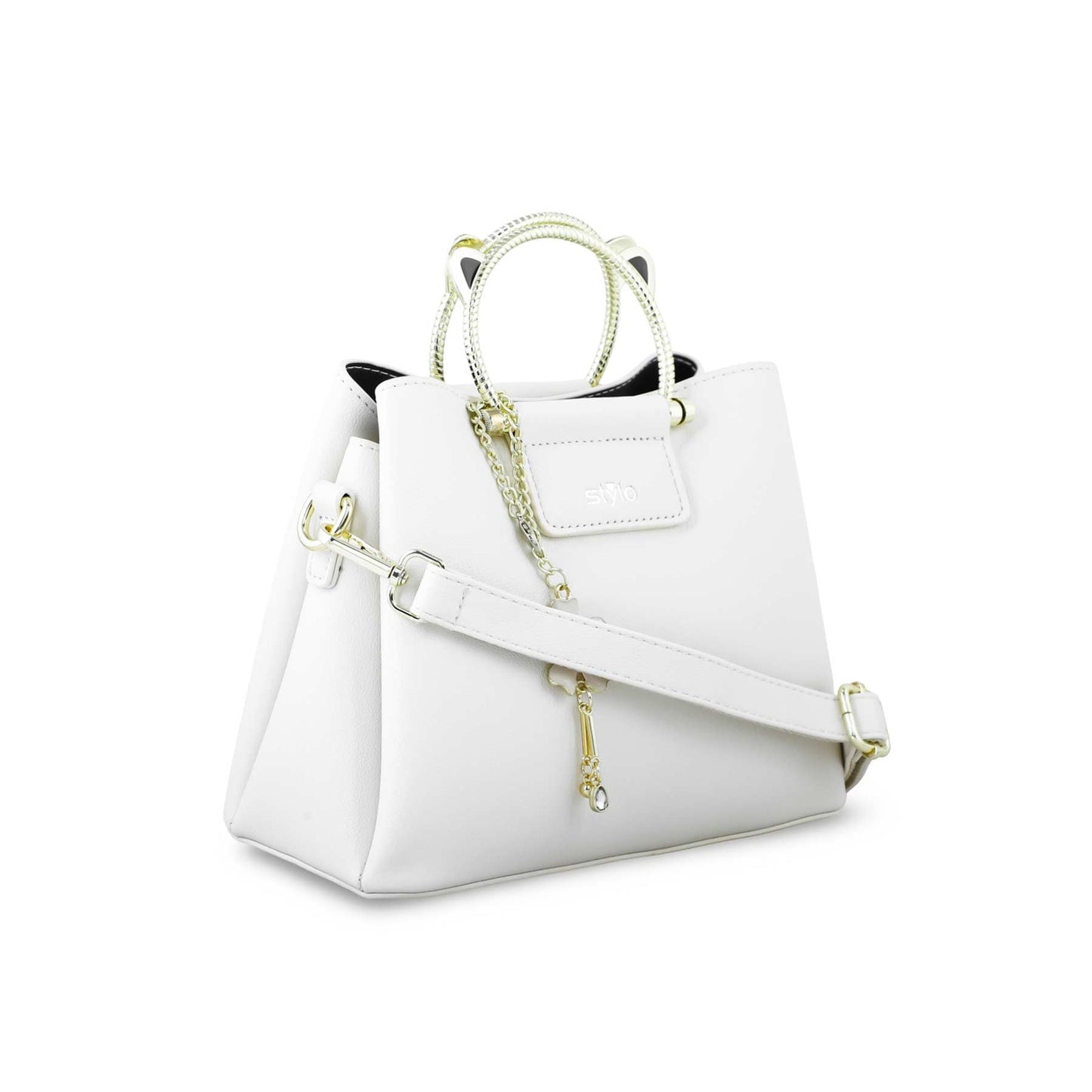 White Formal Hand Bag P36267