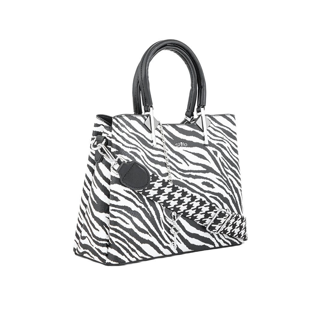 Blkwht Formal Hand Bag P36288
